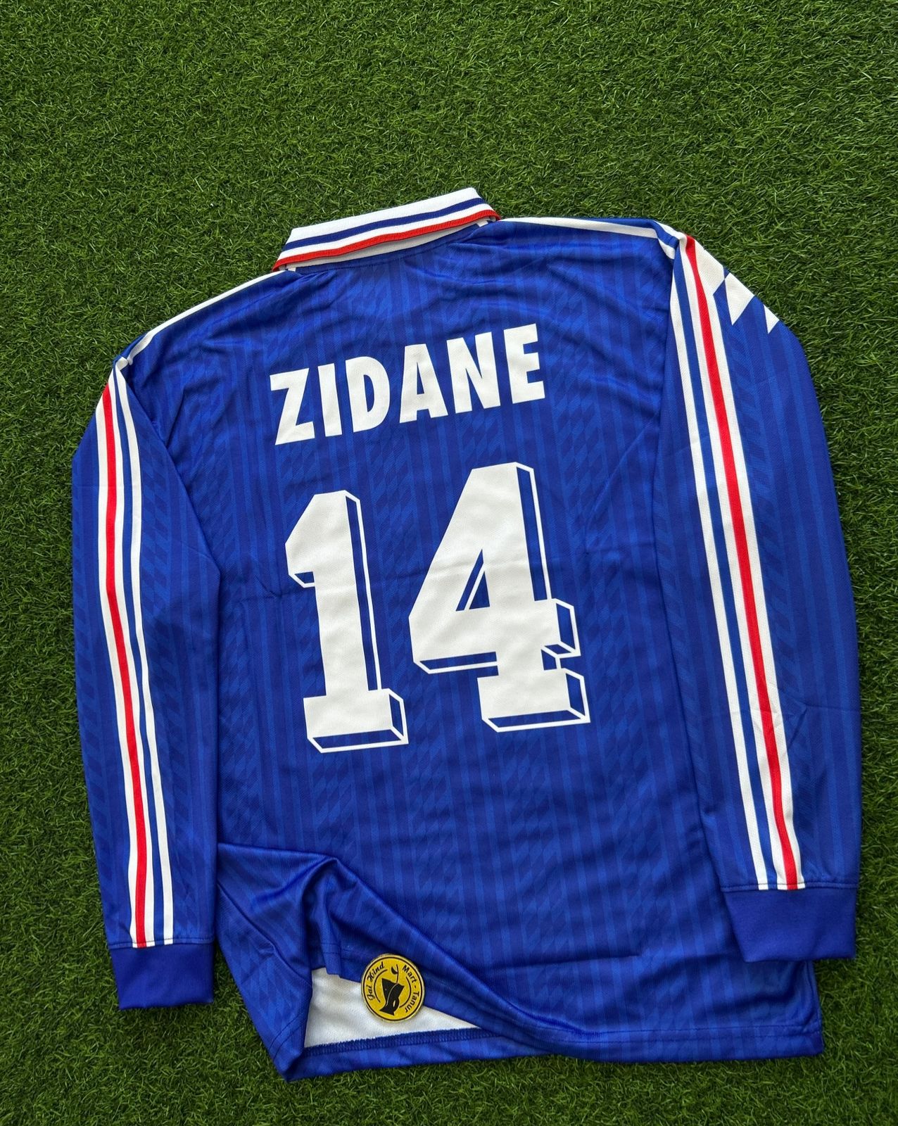France national football team 1994–96 Home Kit – Zinedine Zidane (Full Sleeve Polo)