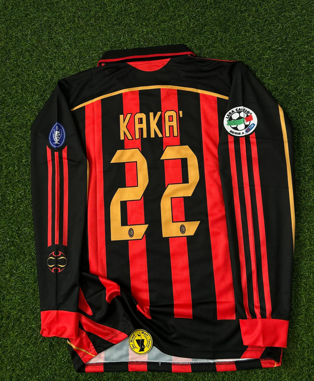 AC MILAN 2006/07 HOME KIT KAKA FULLSLEEVE POLO EMBROILDERY