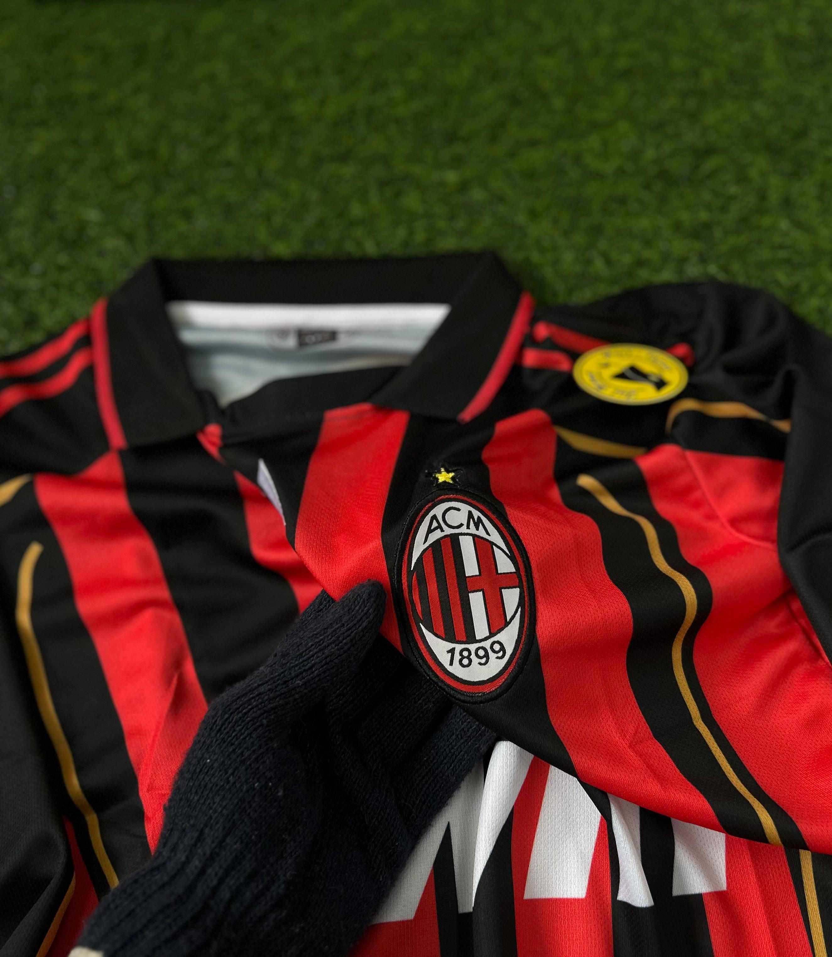 AC MILAN 2006/07 HOME KIT KAKA FULLSLEEVE POLO EMBROILDERY
