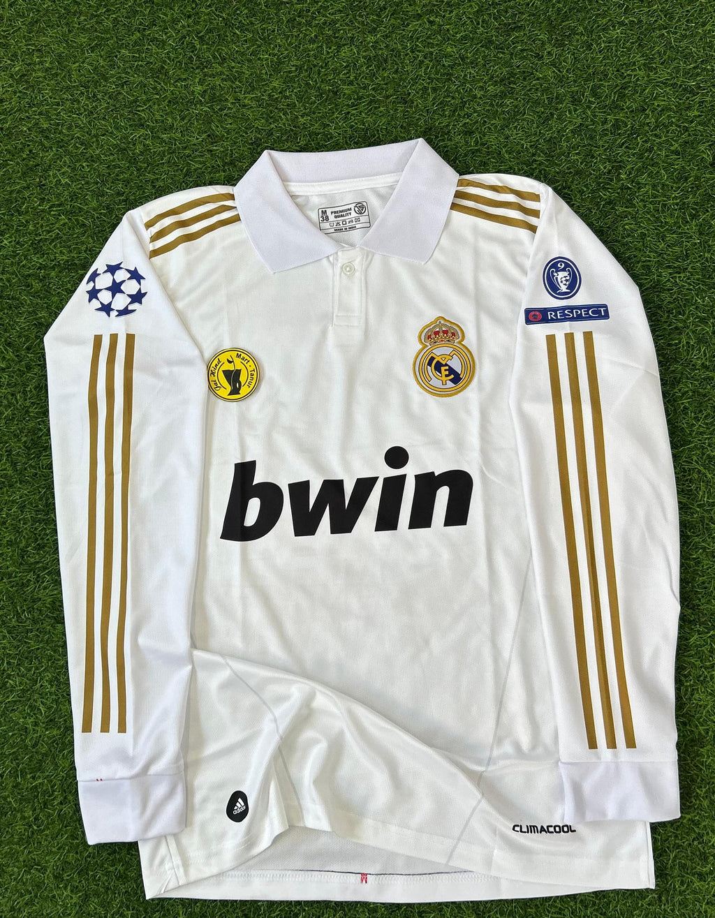REAL MADRID 2011–2012 HOME KIT C RONALDO FULLSLEEVE POLO EMBROILDERY
