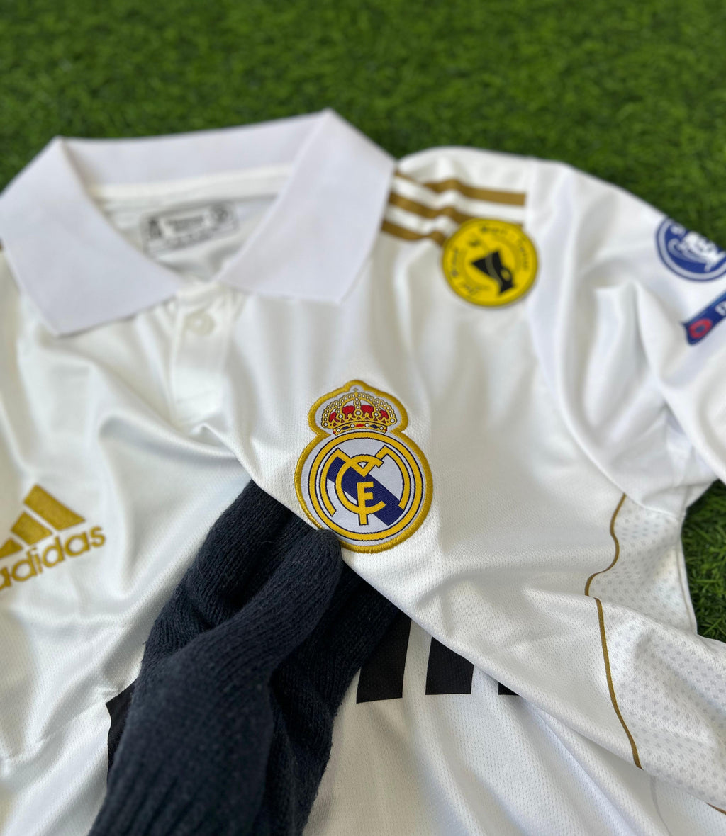 REAL MADRID 2011–2012 HOME KIT C RONALDO FULLSLEEVE POLO EMBROILDERY