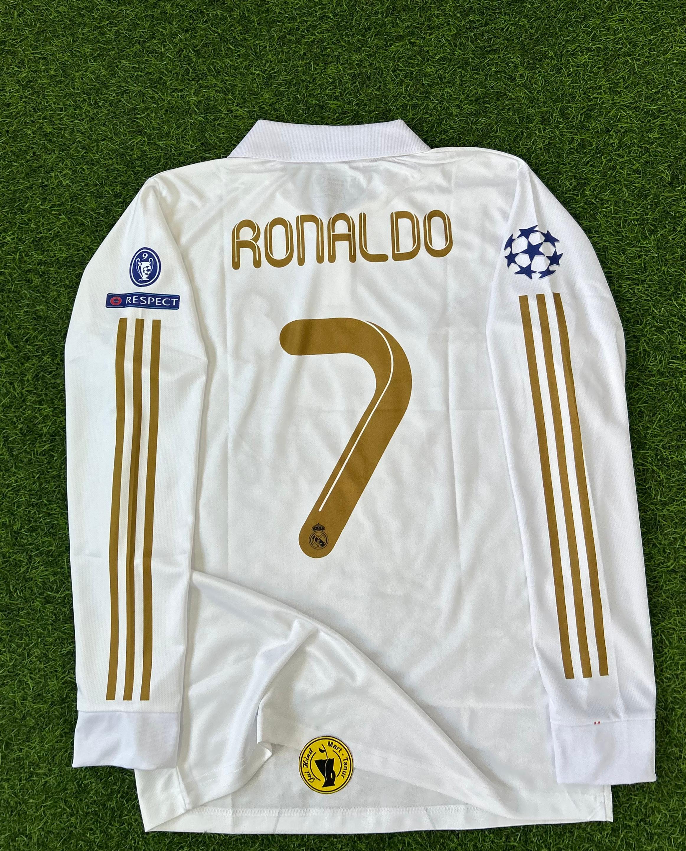 REAL MADRID 2011–2012 HOME KIT C RONALDO FULLSLEEVE POLO EMBROILDERY