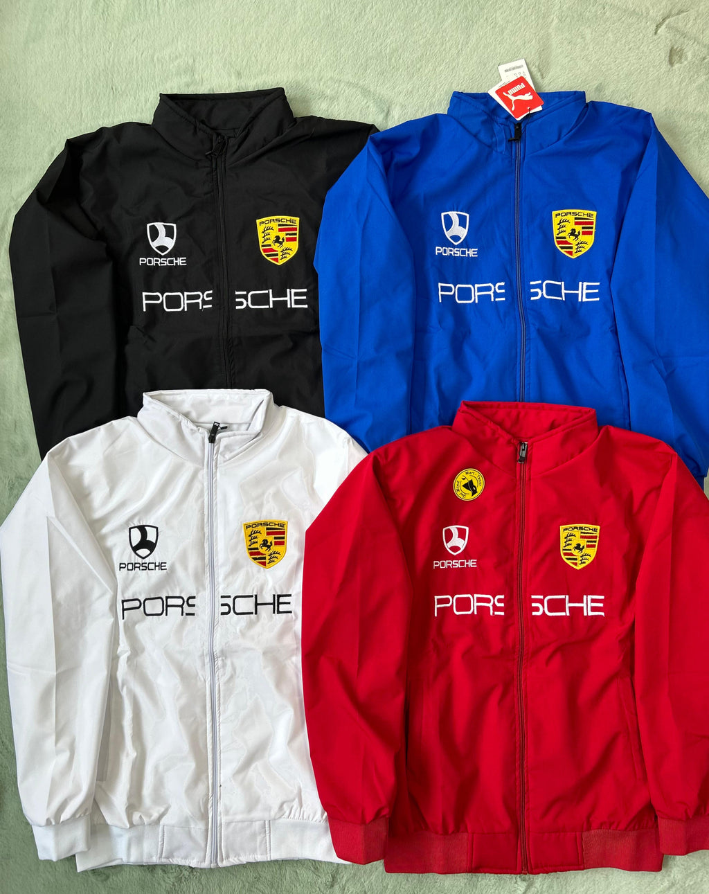 Imported Zipper Jacket – Porsche Edition (Full Embroidery)