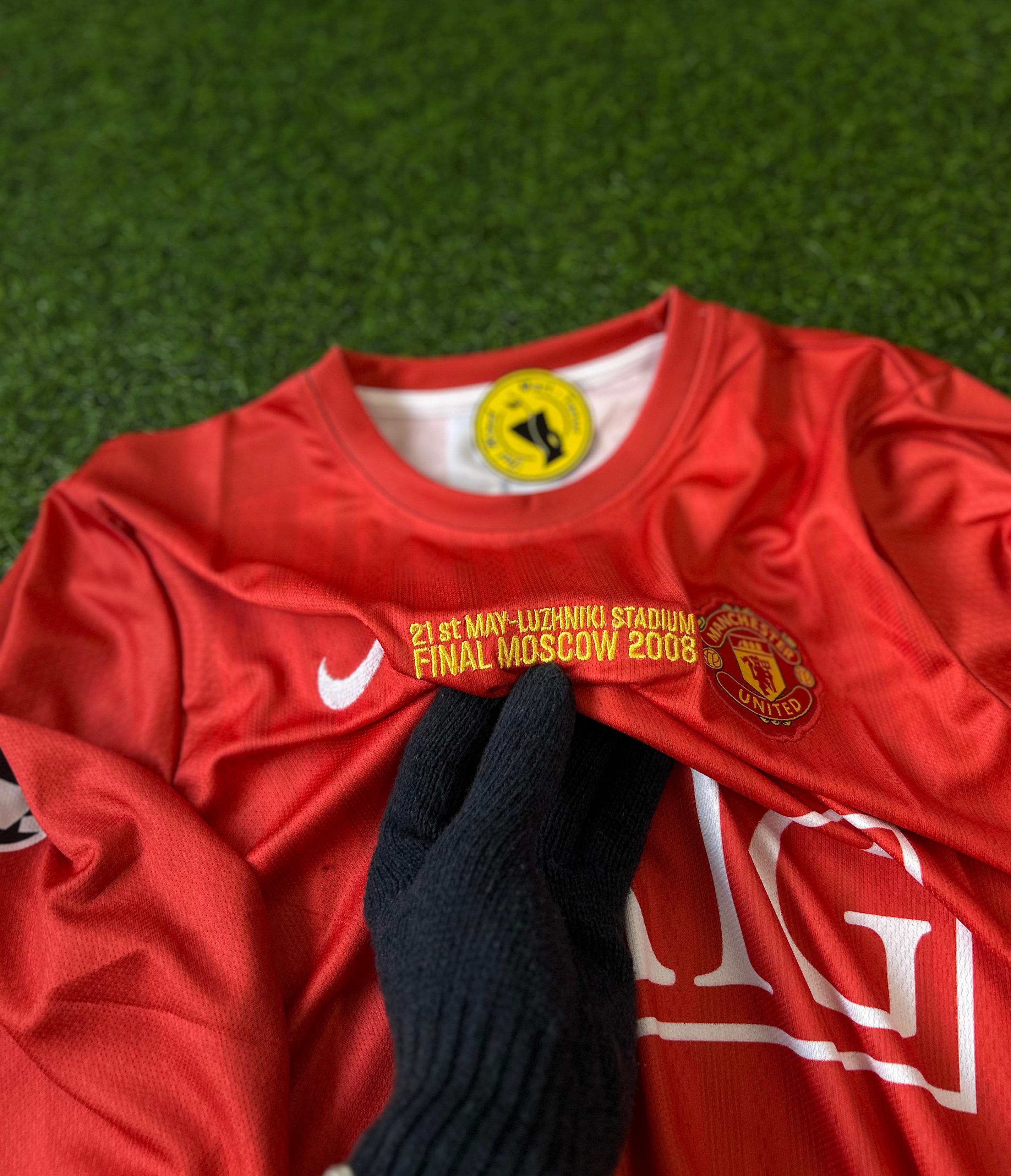 MAN UNITED 2007-08 CHAMPIONS LEAGUE HOME KIT. FULLSLEEVE EMBROIDERY
