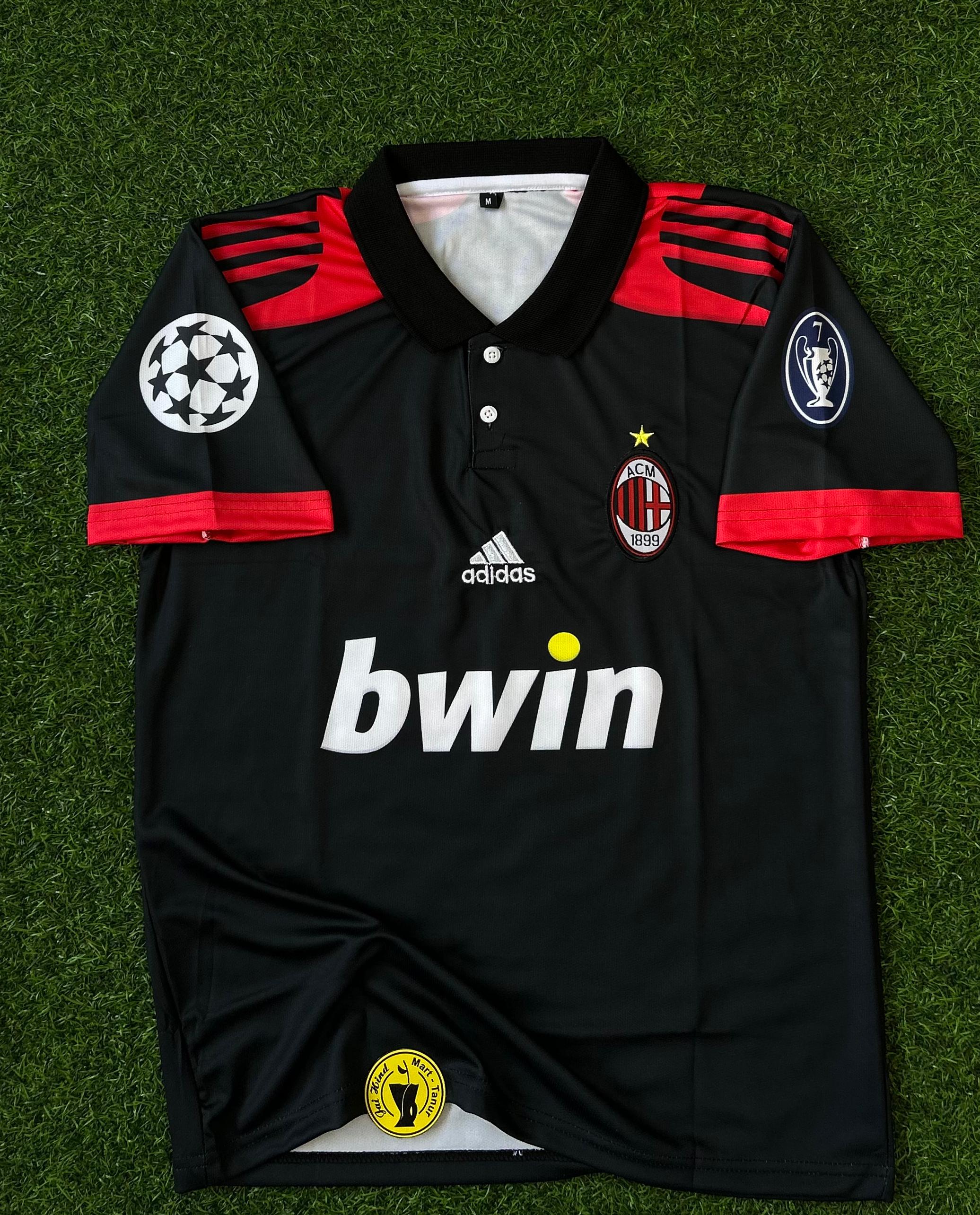 AC MILAN 2007-08 THIRD KIT, HALFSLEEVE POLO EMBROIDERY