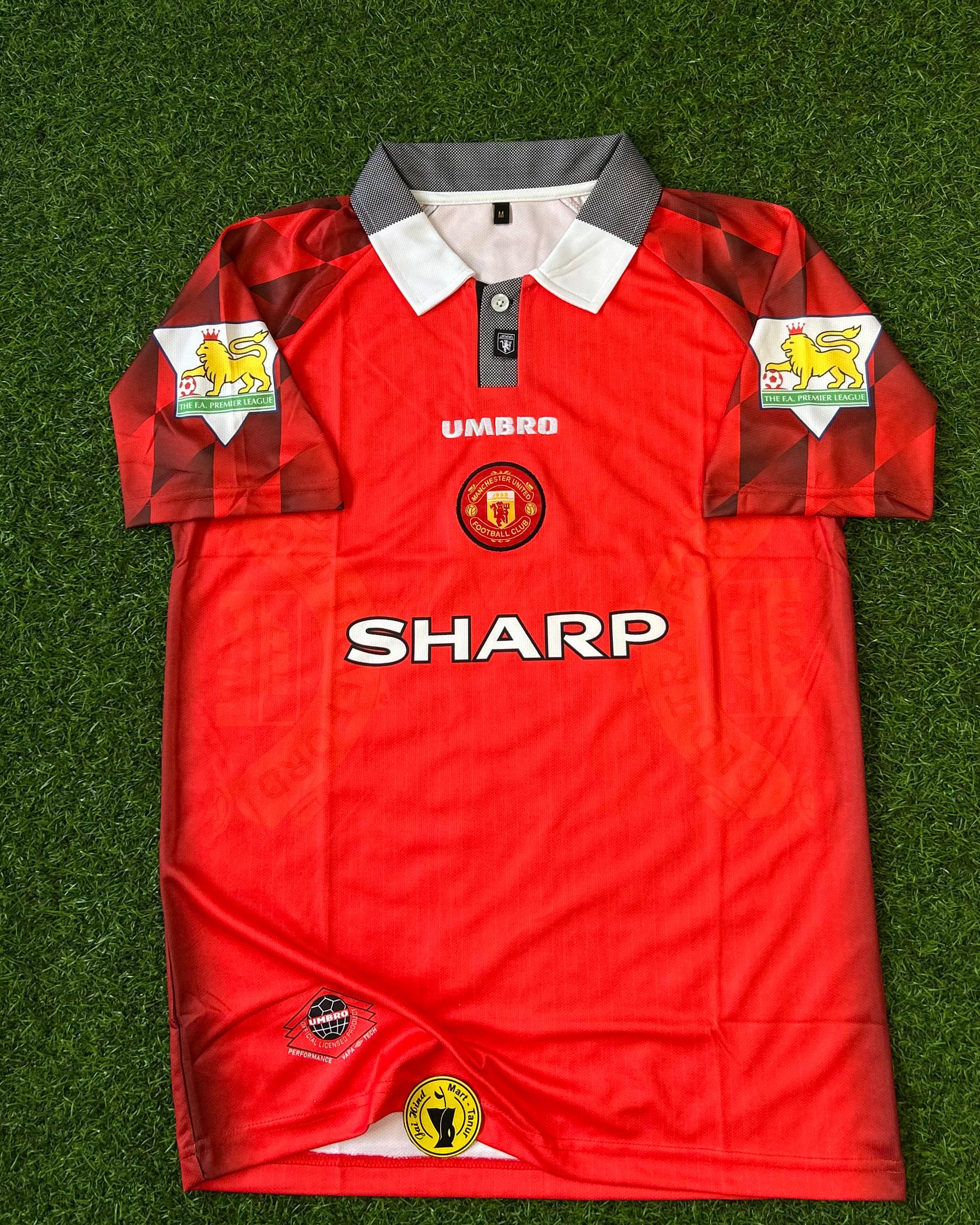 MAN UNITED 1997-98 SEASON HOME KIT.HALFSLEEVE EMBROIDERY