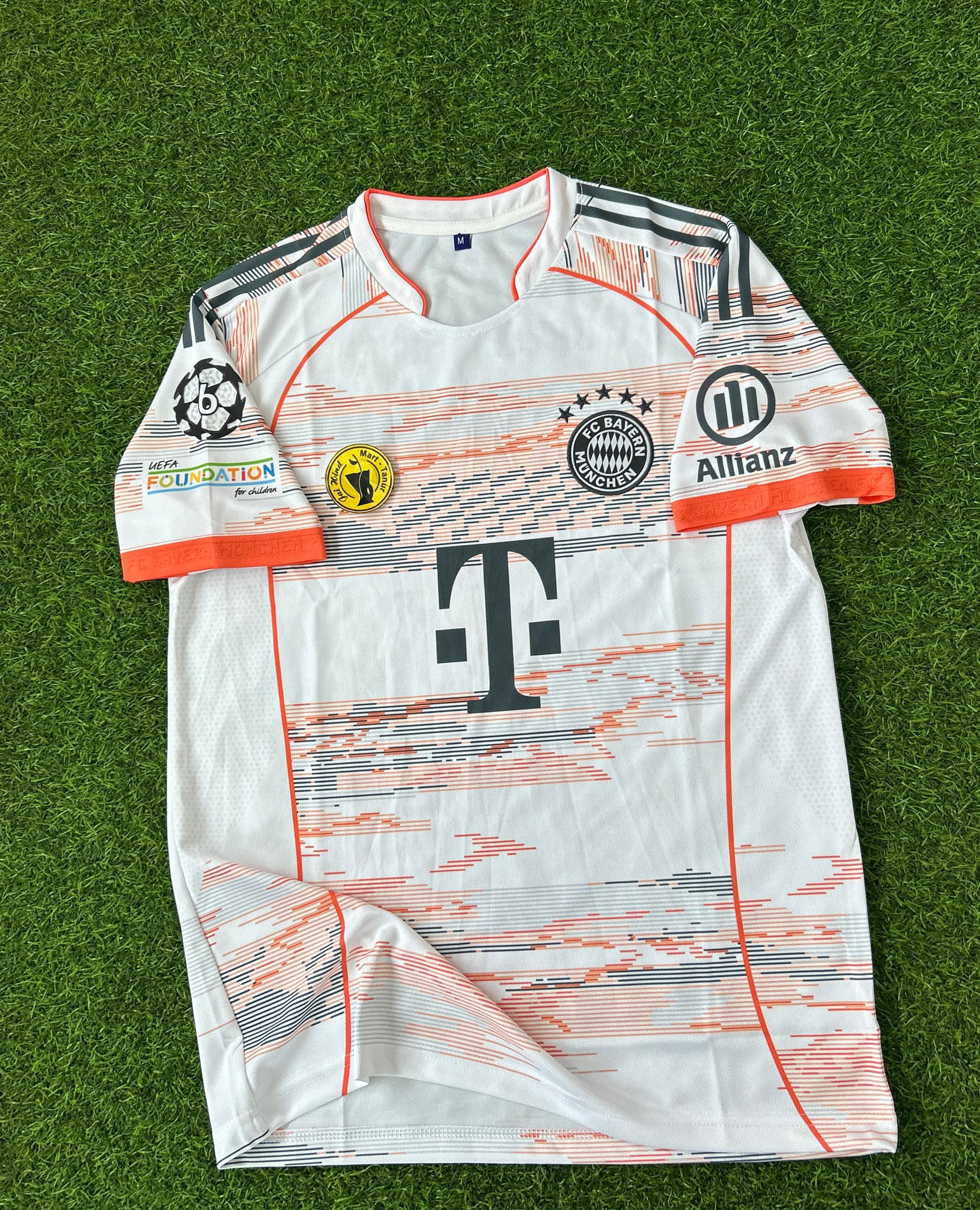 BAYERN MUNICH 2025-26 SEASON AWAY KIT. HALFSLEEVE EMBROIDERY