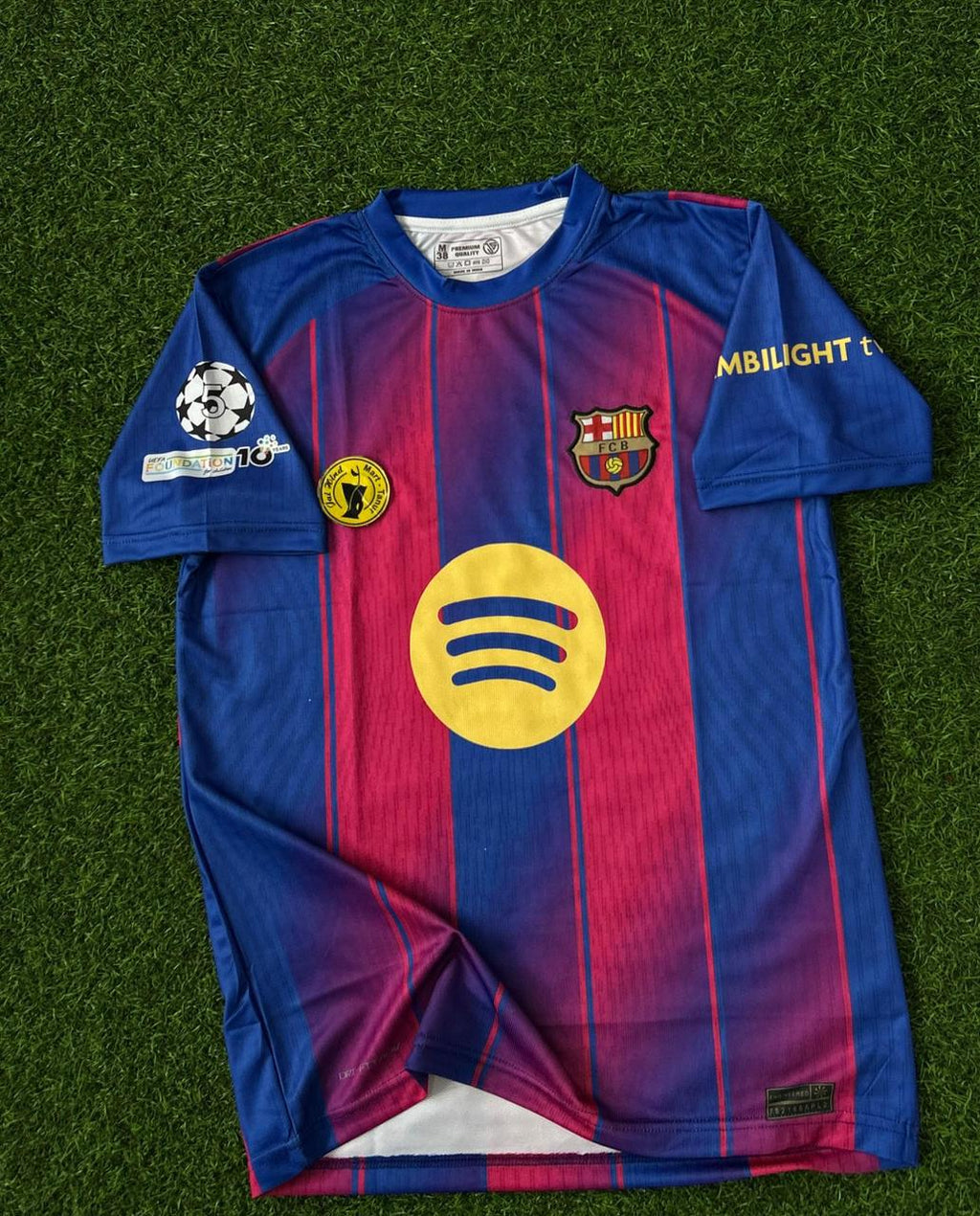 BARCELONA 2025-26 SEASON HOME KIT. HALFSLEEVE EMBROIDERY