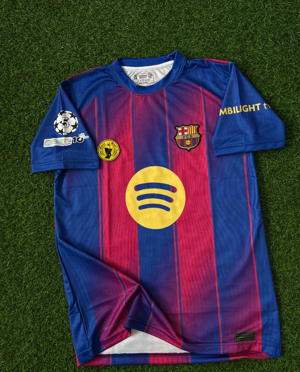 BARCELONA 2025-26 SEASON HOME KIT. HALFSLEEVE EMBROIDERY