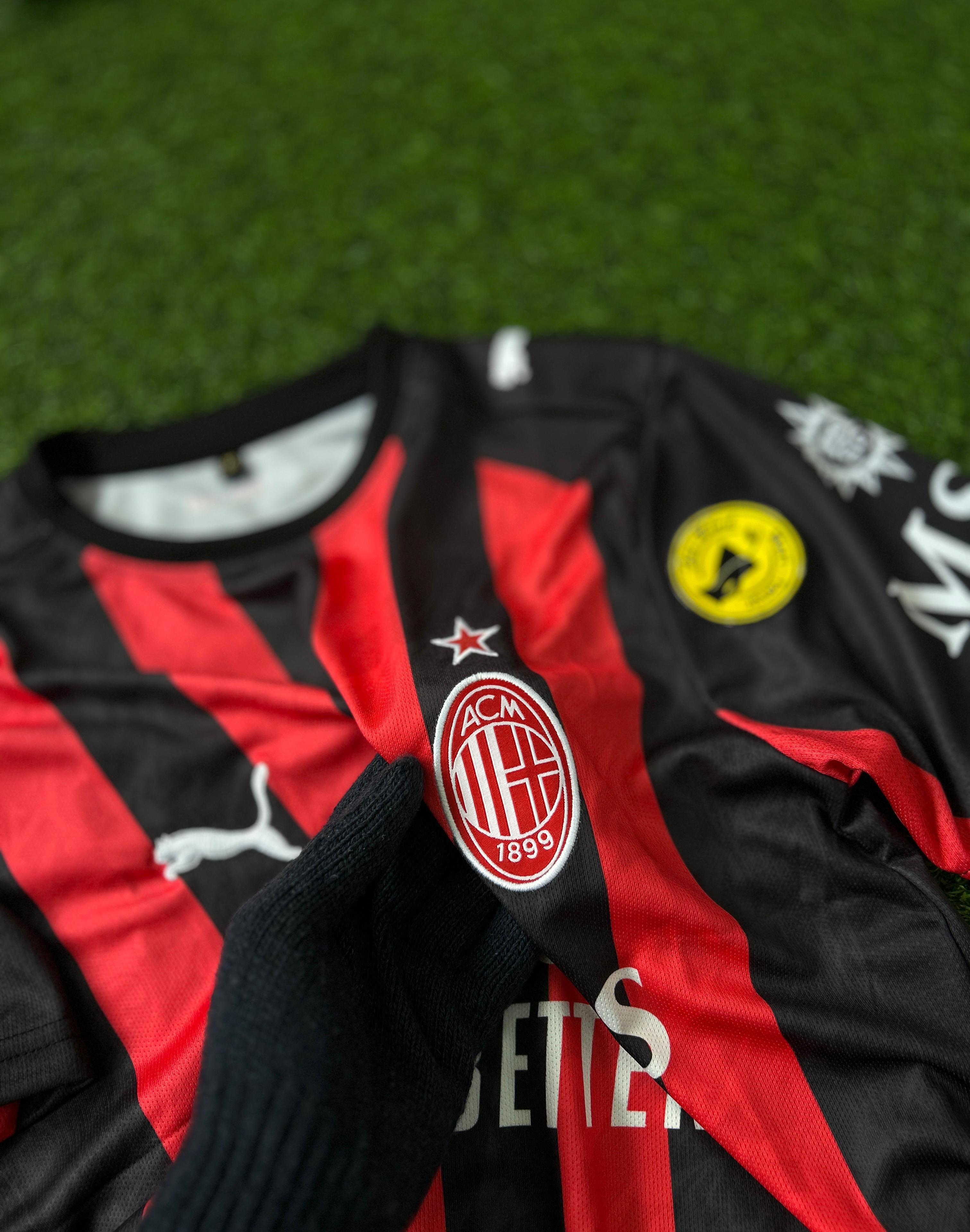 AC MILAN 2025-26 SEASON HOME KIT . HALFSLEEVE EMBROIDERY
