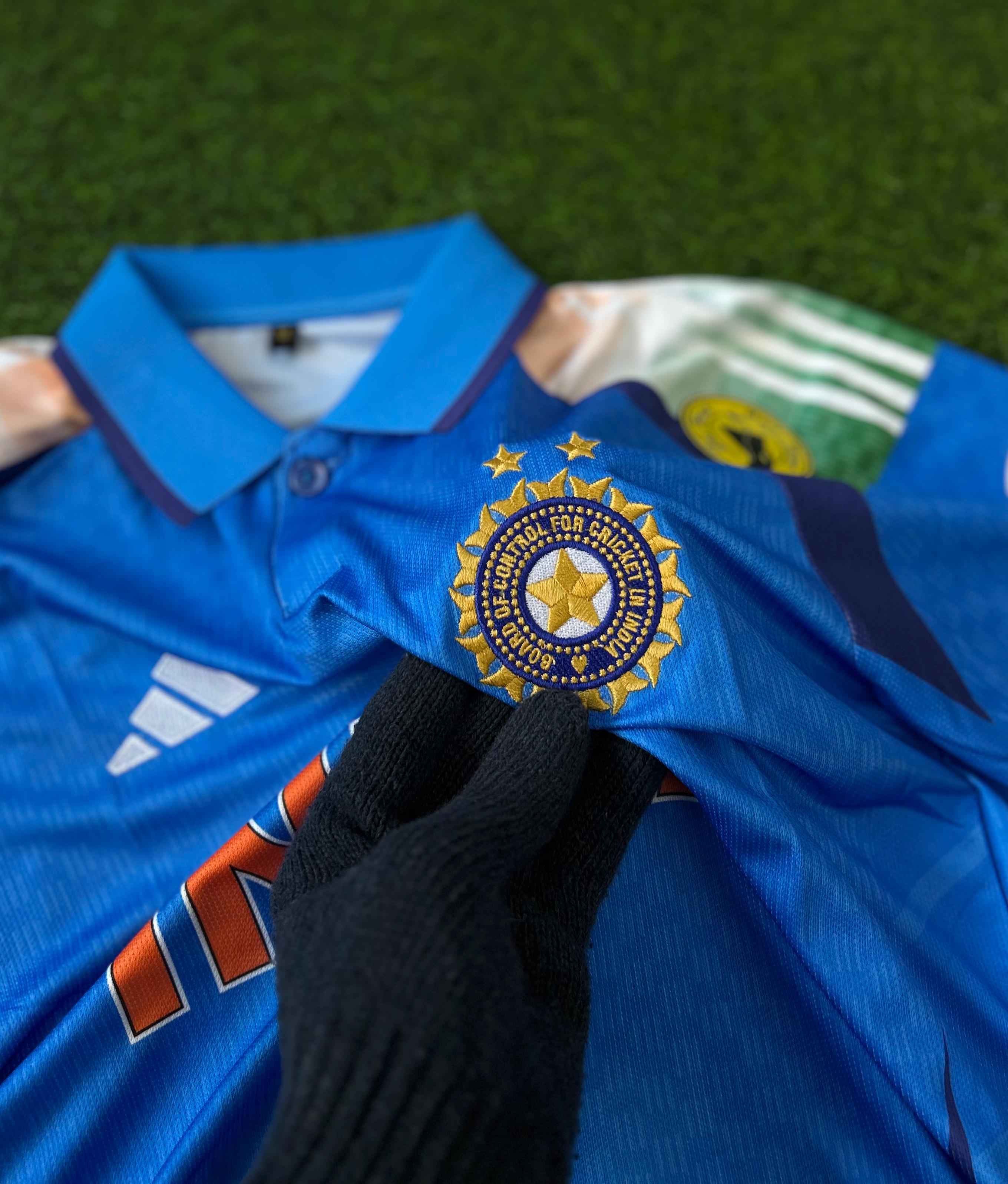 INDIA 2025 ODI KIT. HALFSLEEVE POLO EMBROIDERY (REGLAN SLEEVE)