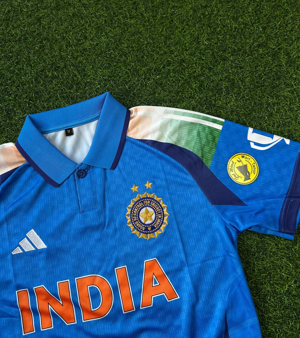 INDIA 2025 ODI KIT. HALFSLEEVE POLO EMBROIDERY (REGLAN SLEEVE)
