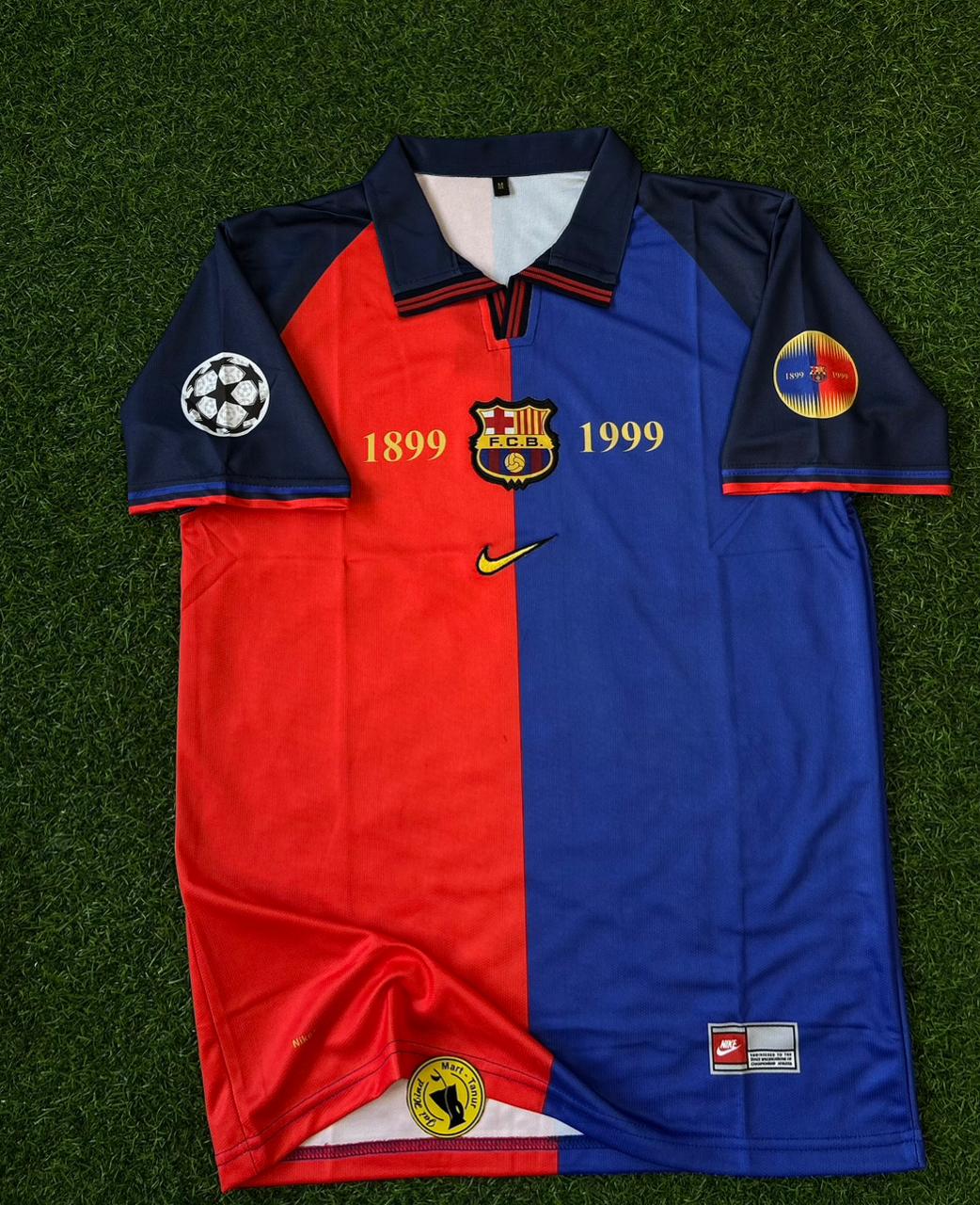 BARCELONA 1999-00  SEASON HOME KIT . HALFSLEEVE POLO EMBROIDERY