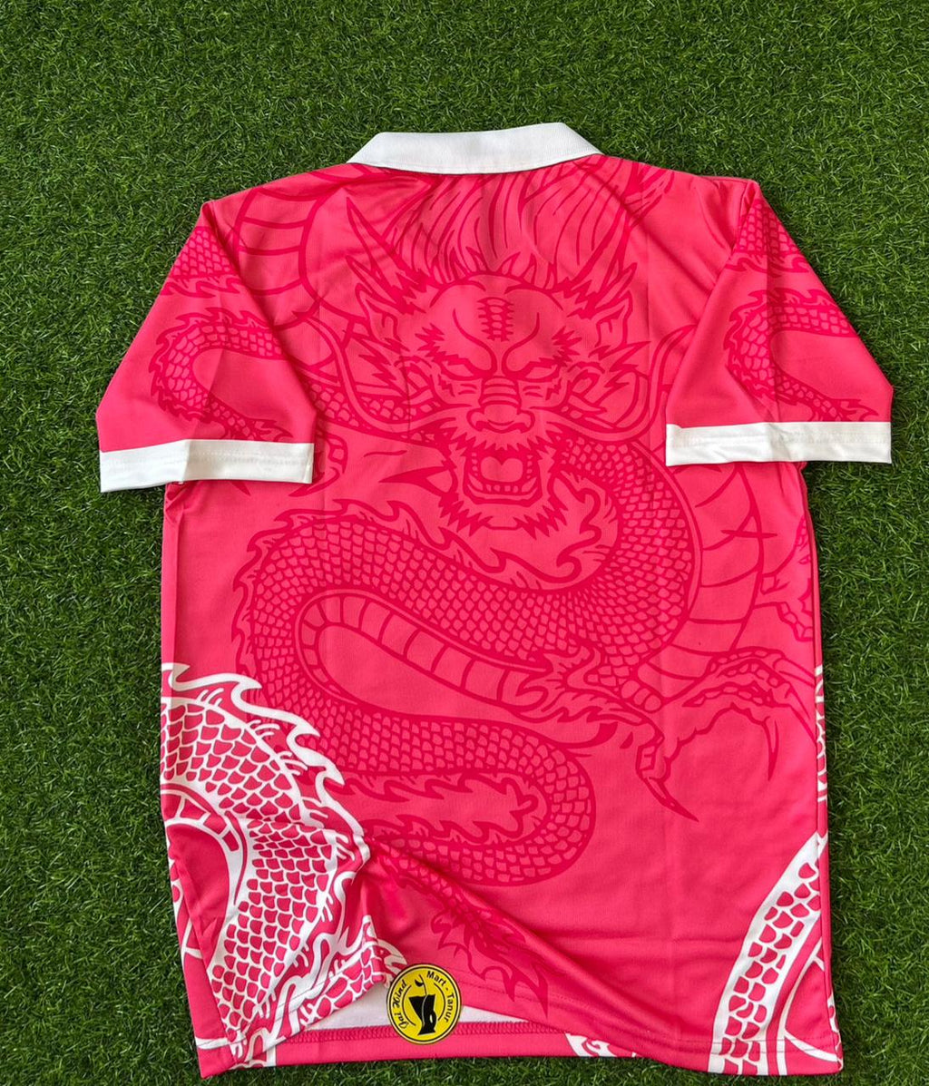 REAL MADRID PINK DRAGON SPECIAL EDITION . HALFSLEEVE POLO EMBROIDERY