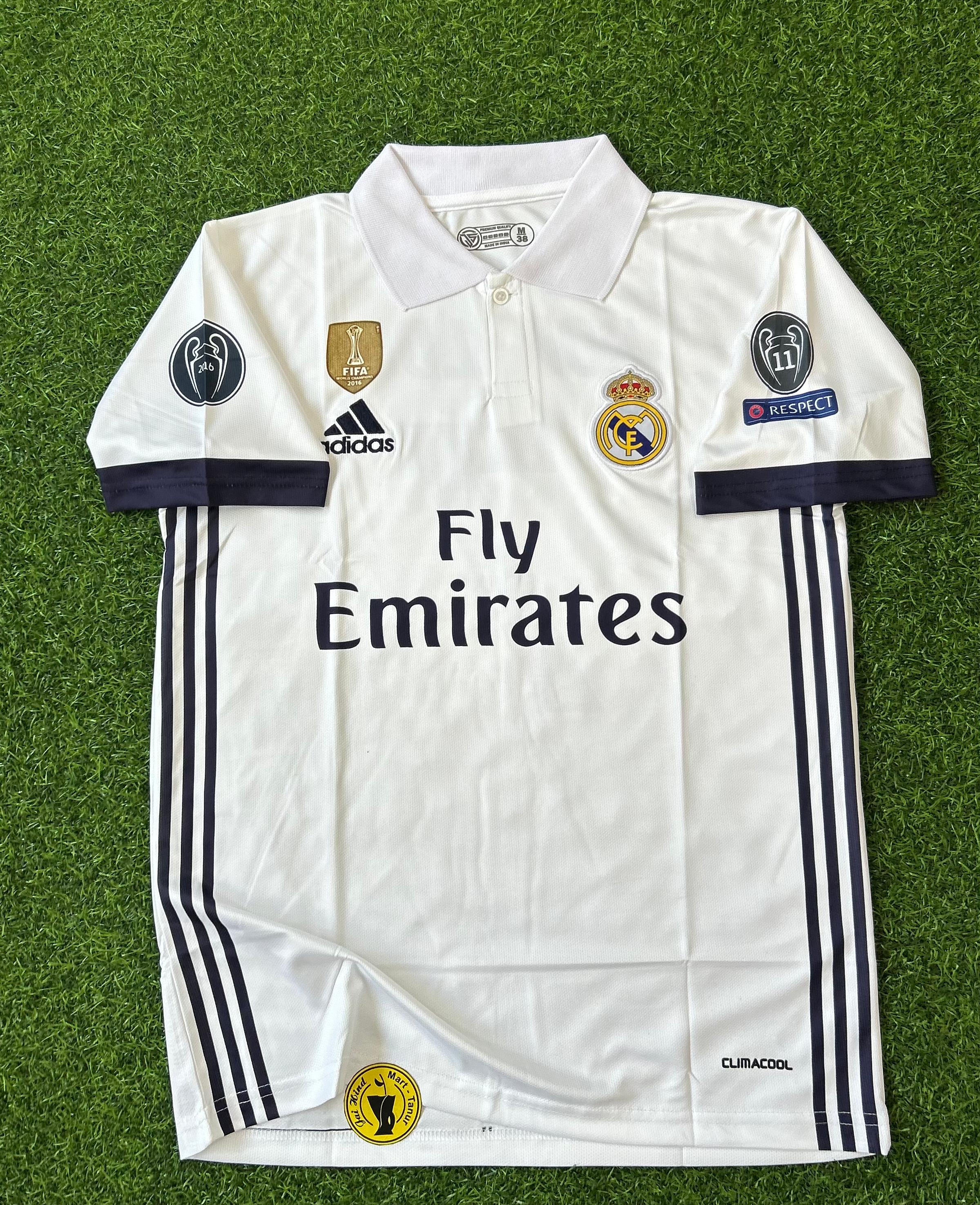 REAL MADRID 2016-17 HOME KIT. HALFSLEEVE POLO EMBROIDERY