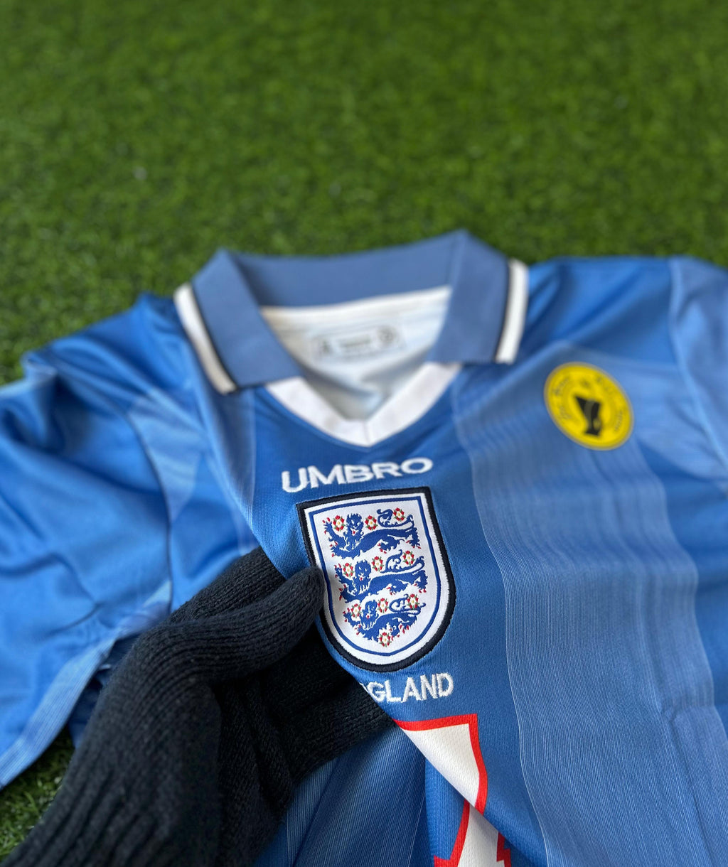 ENGLAND 1996-97 AWAY KIT.HALFSLEEVE EMBROIDERY POLO