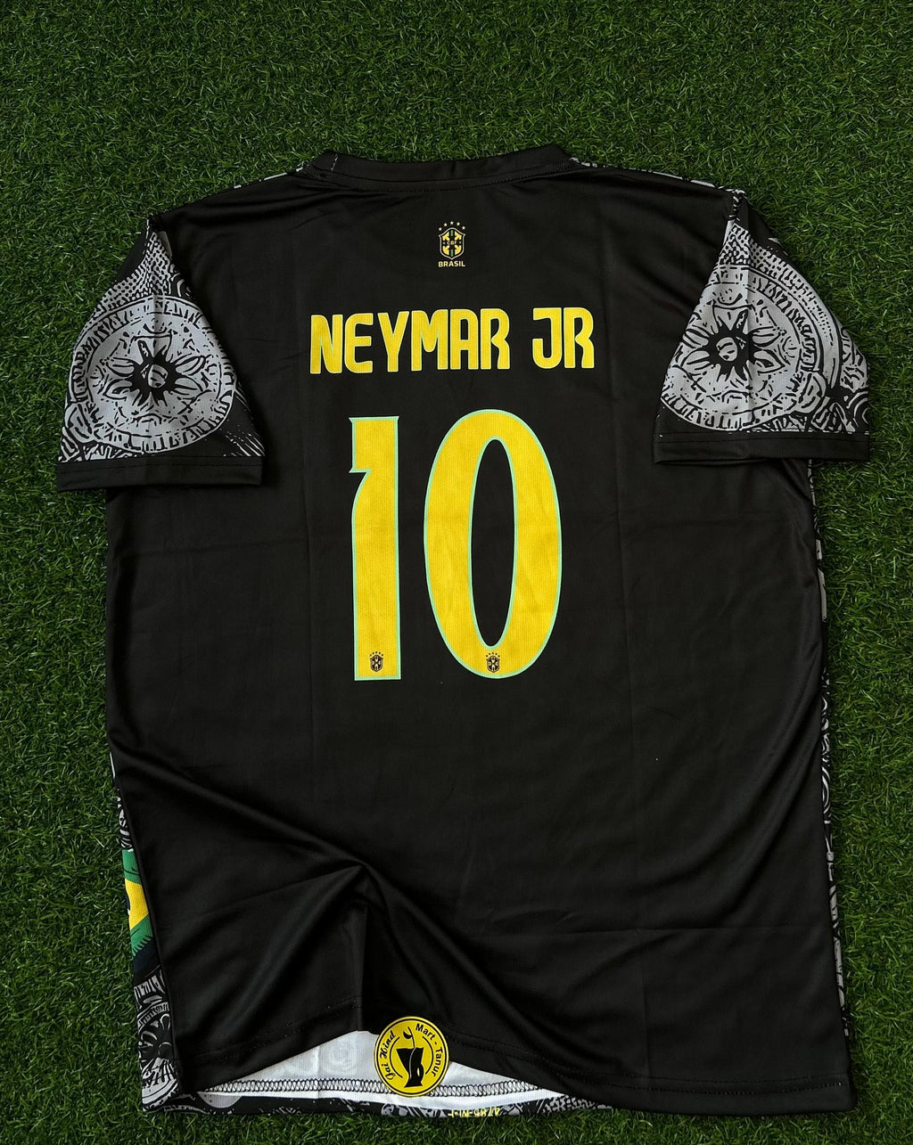 BRAZIL x JESUS BLACK KIT 2025. HALFSLEEVE EMBROIDERY