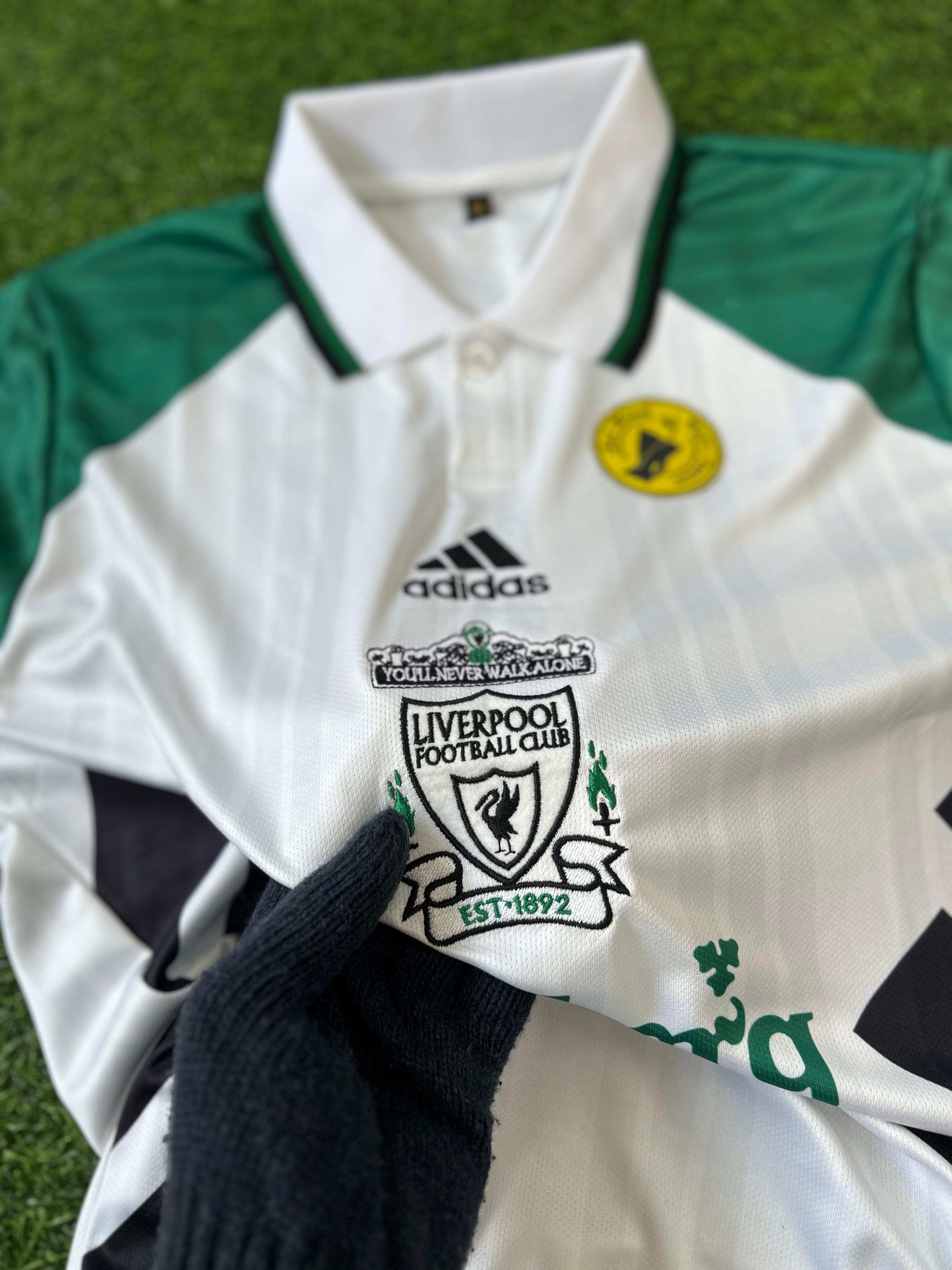 LIVERPOOL 1993-95 SEASON AWAY KIT.HALFSLEEVE POLO EMBROIDERY