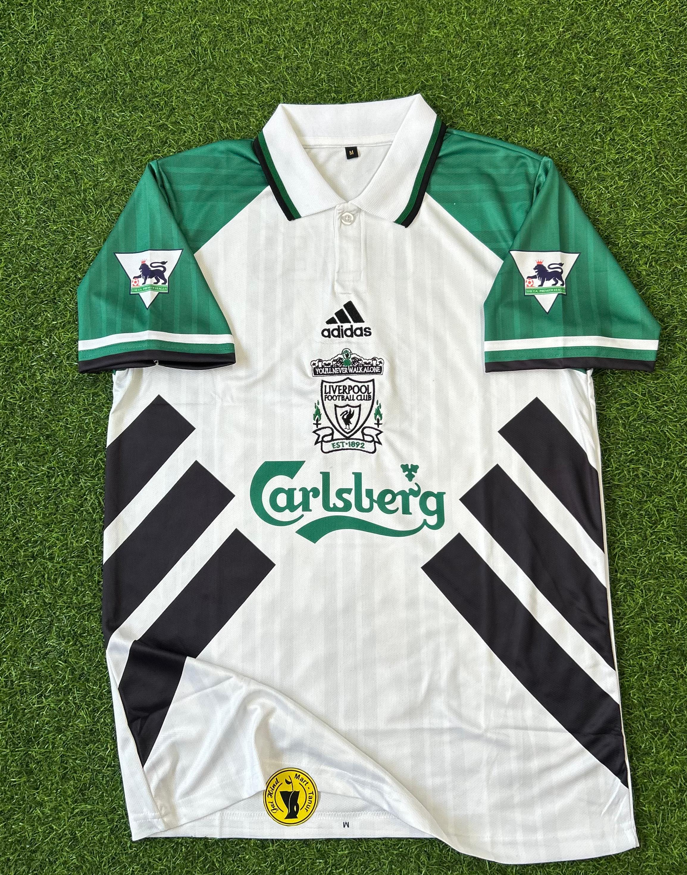 LIVERPOOL 1993-95 SEASON AWAY KIT.HALFSLEEVE POLO EMBROIDERY