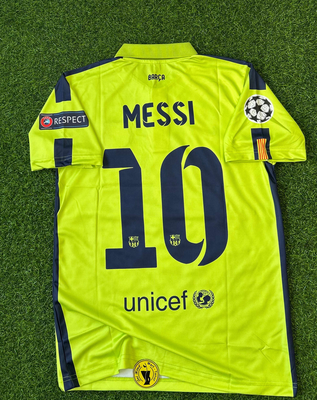 BARCELONA 2014-15 SEASON AWAY KIT. HALFSLEEVE EMBROIDERY POLO