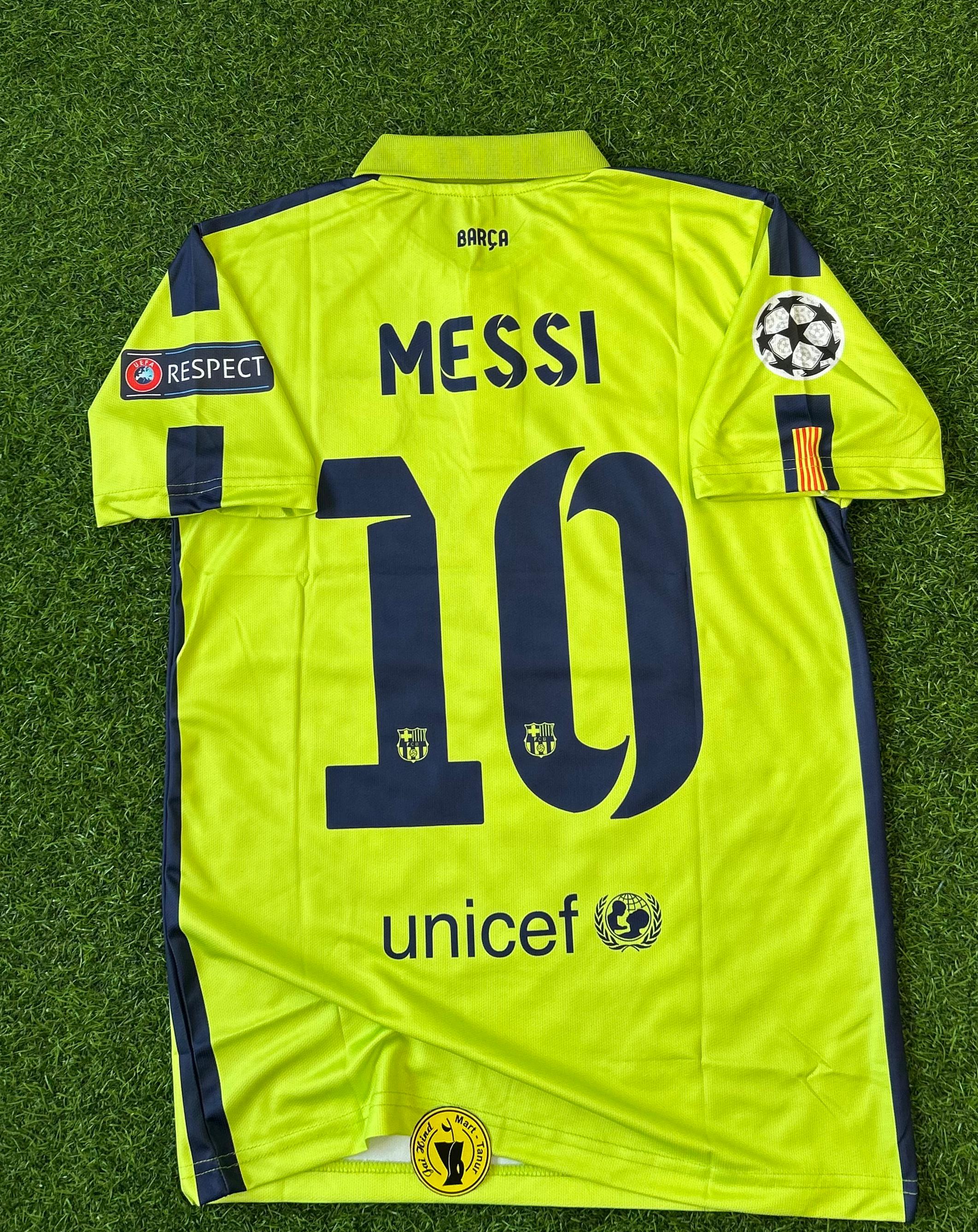 BARCELONA 2014-15 SEASON AWAY KIT. HALFSLEEVE EMBROIDERY POLO