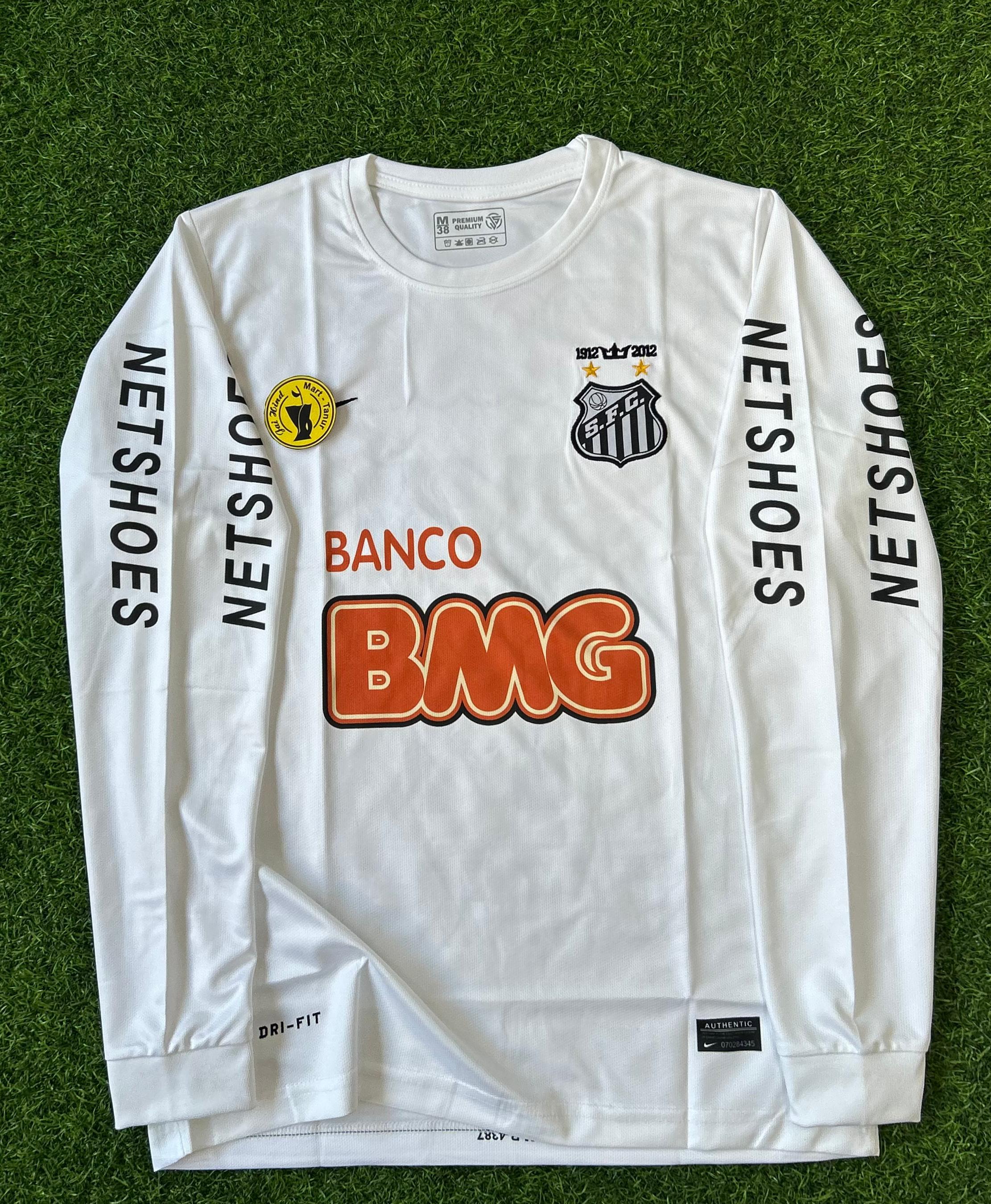SANTOS FC 2011-12 SEASON HOME KIT. FULLSLEEVE EMBROIDERY
