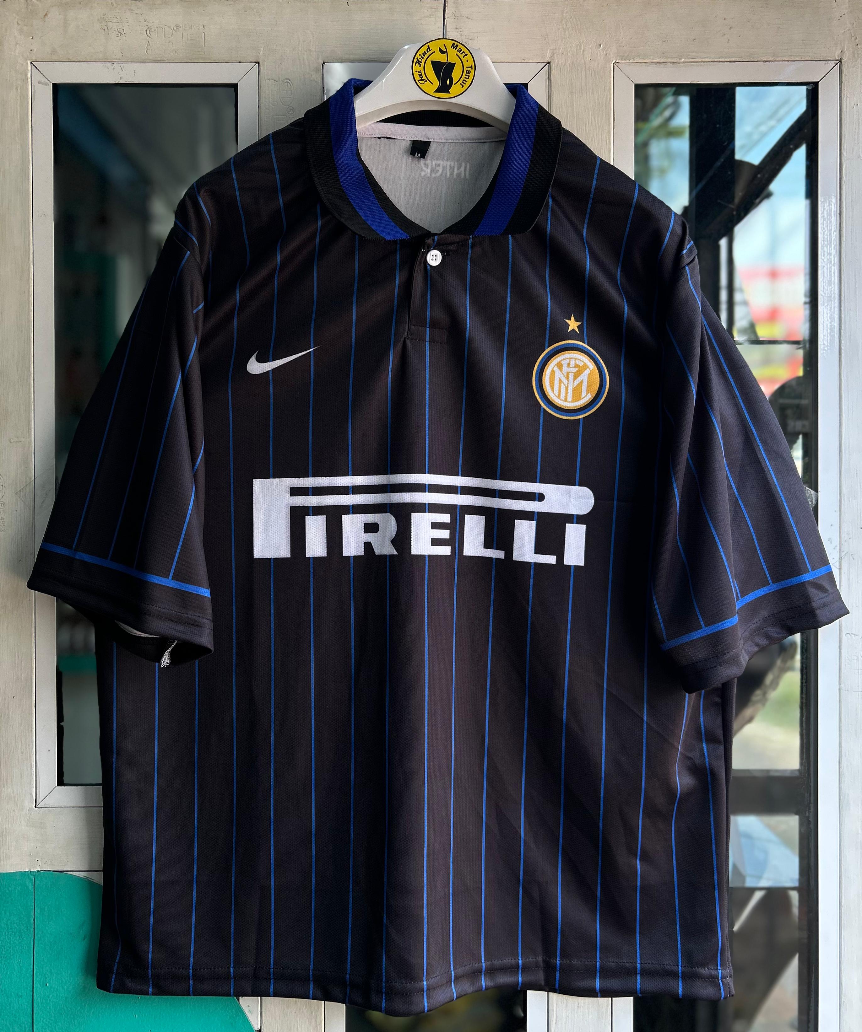 INTERMILAN 2014-15 SEASON HOME KIT. FIVESLEEVE POLO SUBLIMATION