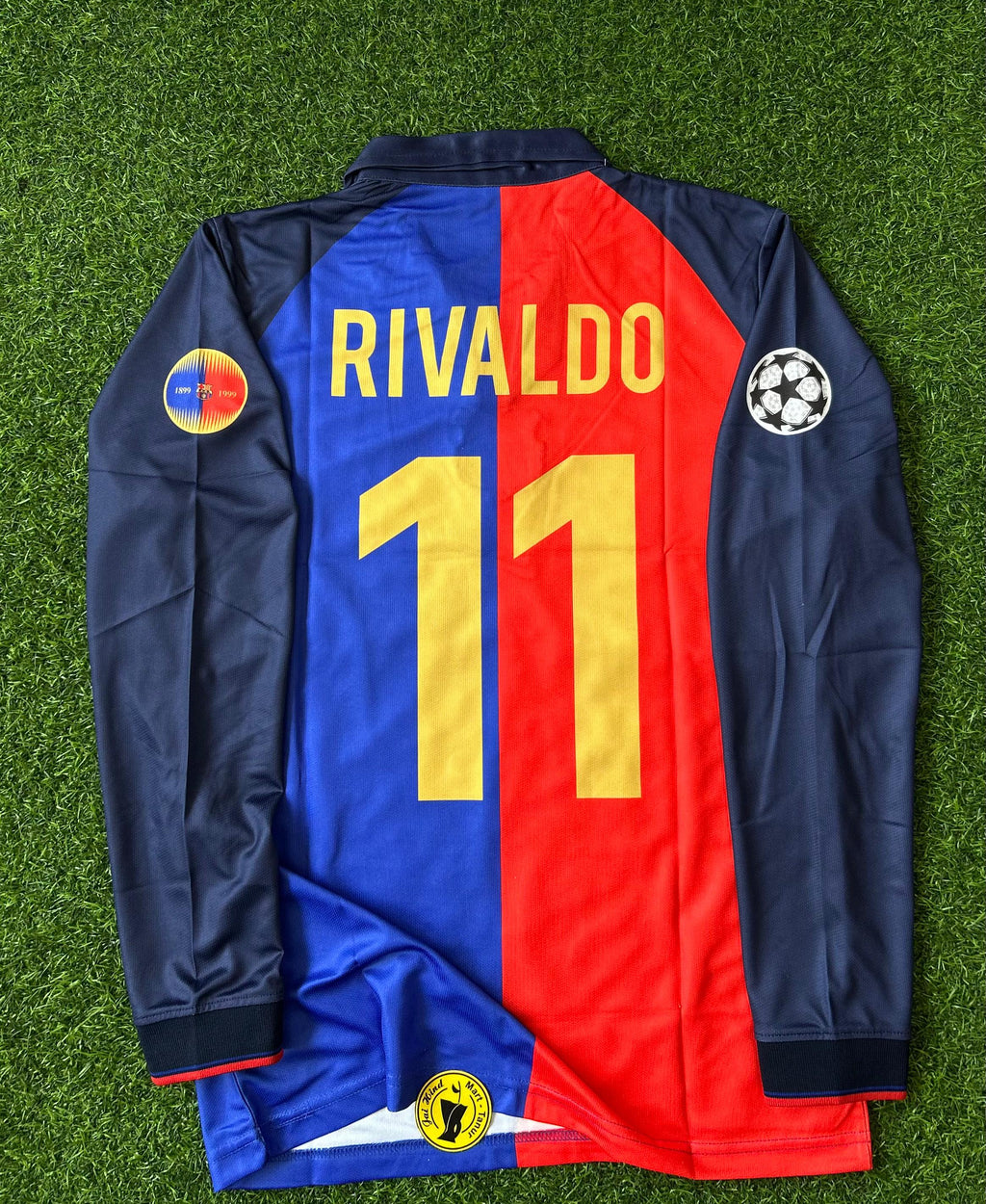 BARCELONA 1999-00 HOME KIT, FULLSLEEVE POLO EMBROIDERY