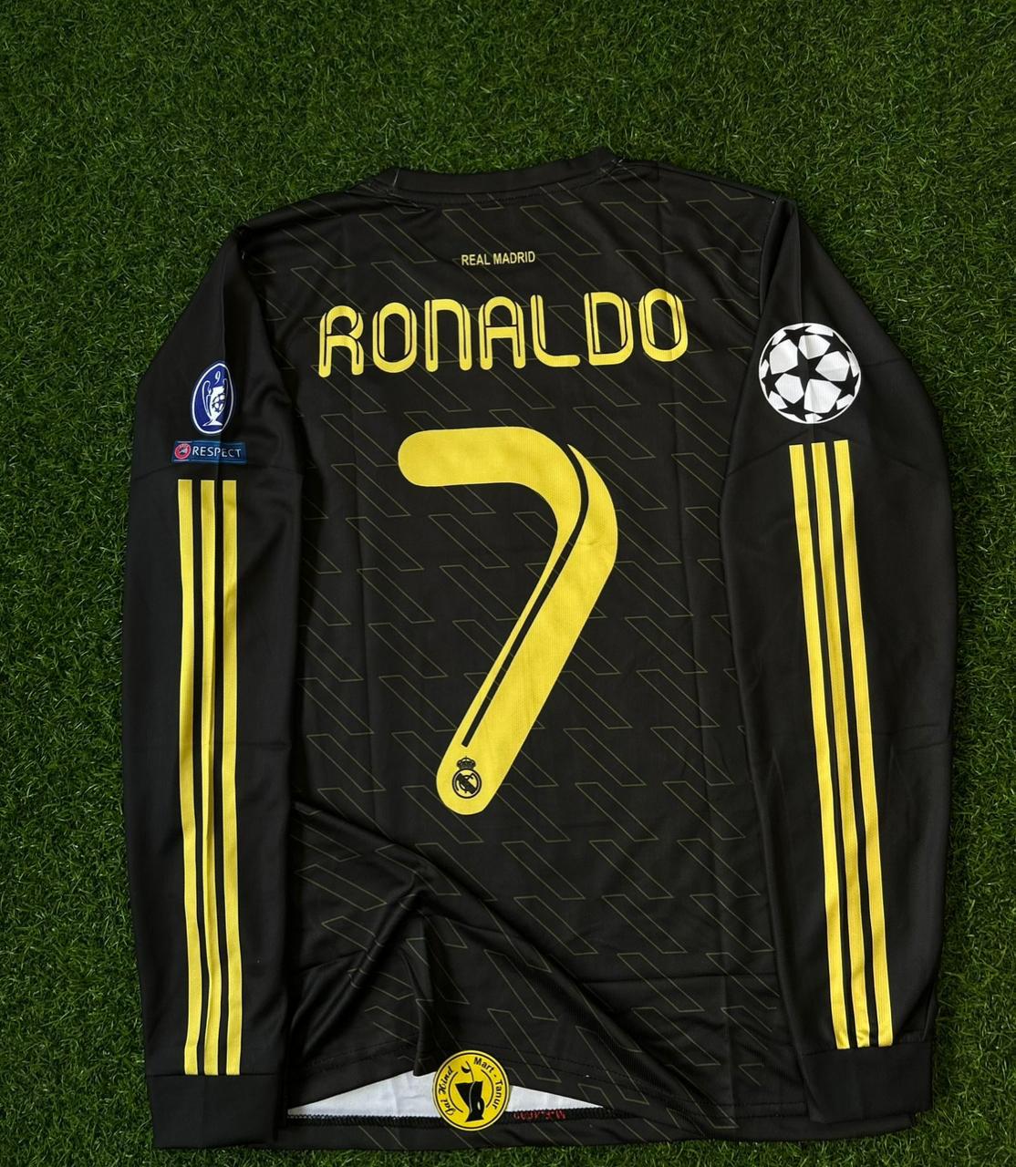 REAL MADRID 2011-12 AWAY KIT. FULLSLEEVE EMBROILEDERY