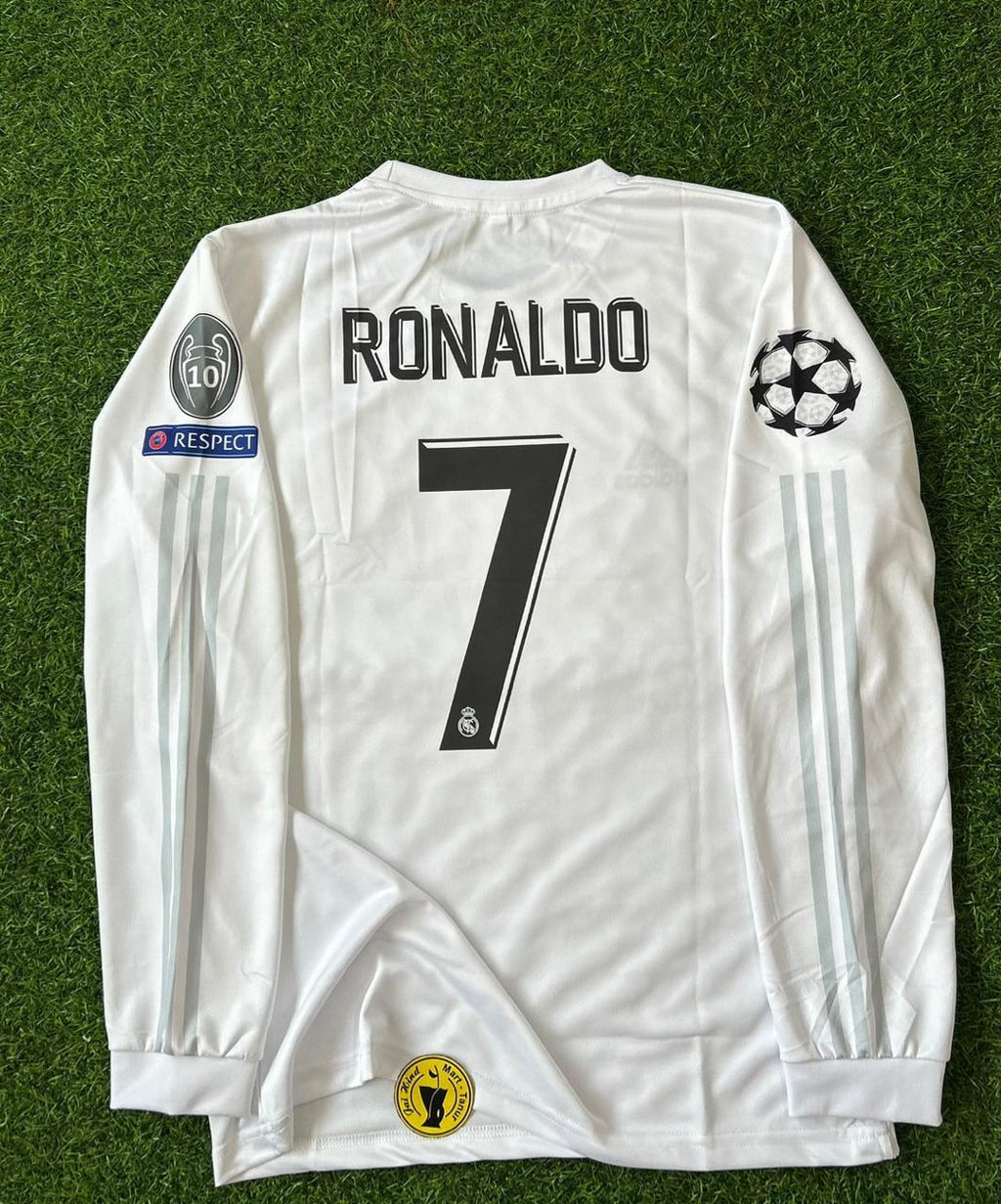 REAL MADRID 2015-16 HOME KIT. FULLSLEEVE EMBROILEDERY