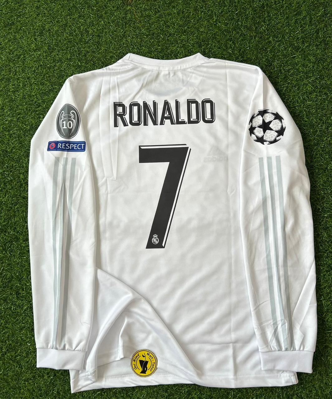 REAL MADRID 2015-16 HOME KIT. FULLSLEEVE EMBROILEDERY