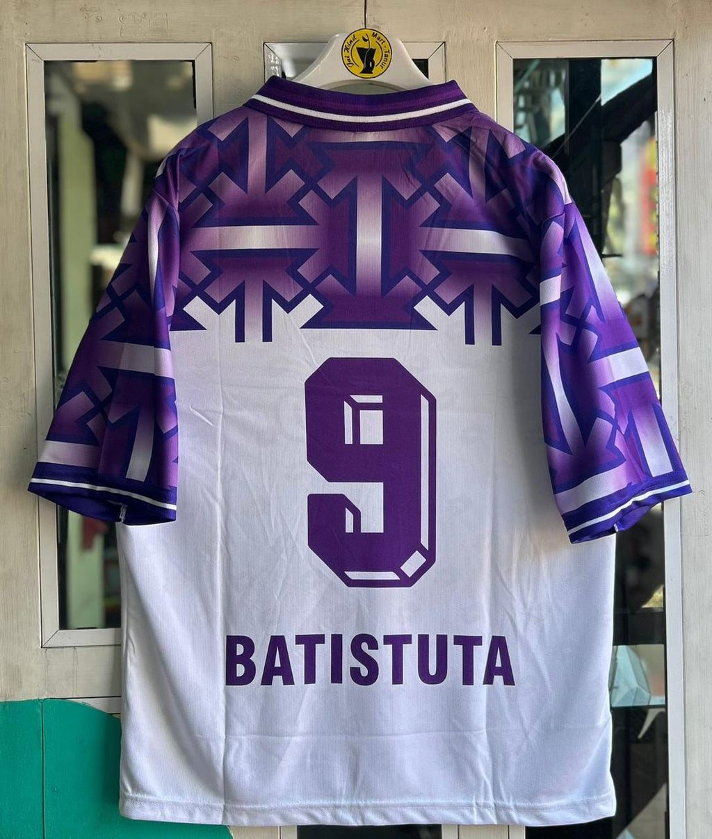 FIORENTINA  1992-93 AWAY KIT. FIVESLEEVE POLO EMBROIDERY