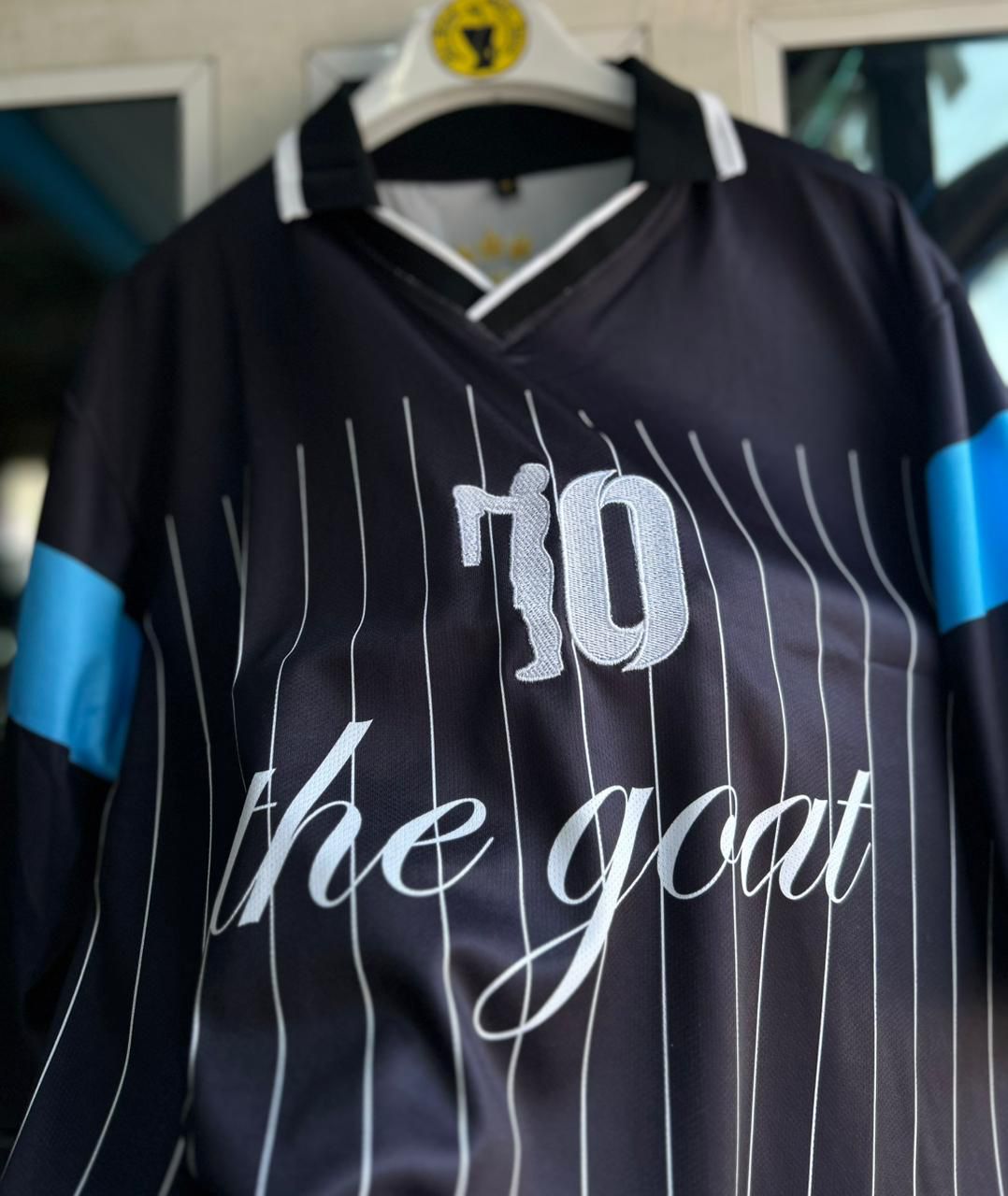 ARGENTINA SPECIAL EDITION,MESSI TRIBUTE . FIVESLEEVE POLO EMBROIDERY