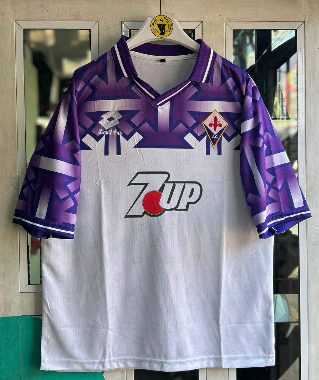 FIORENTINA  1992-93 AWAY KIT. FIVESLEEVE POLO EMBROIDERY
