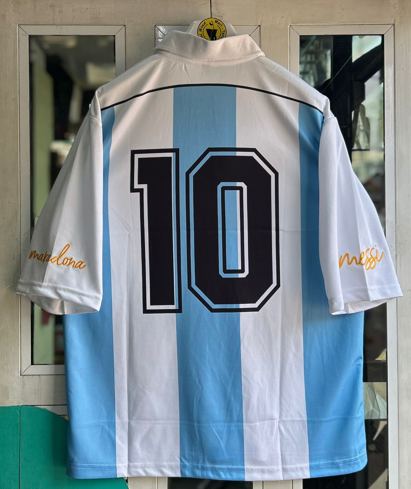 ARGENTINA SPECIAL EDITION,MARADONA&MESSI TRIBUTE ,FIVESLEEVE POLO EMBROIDERY