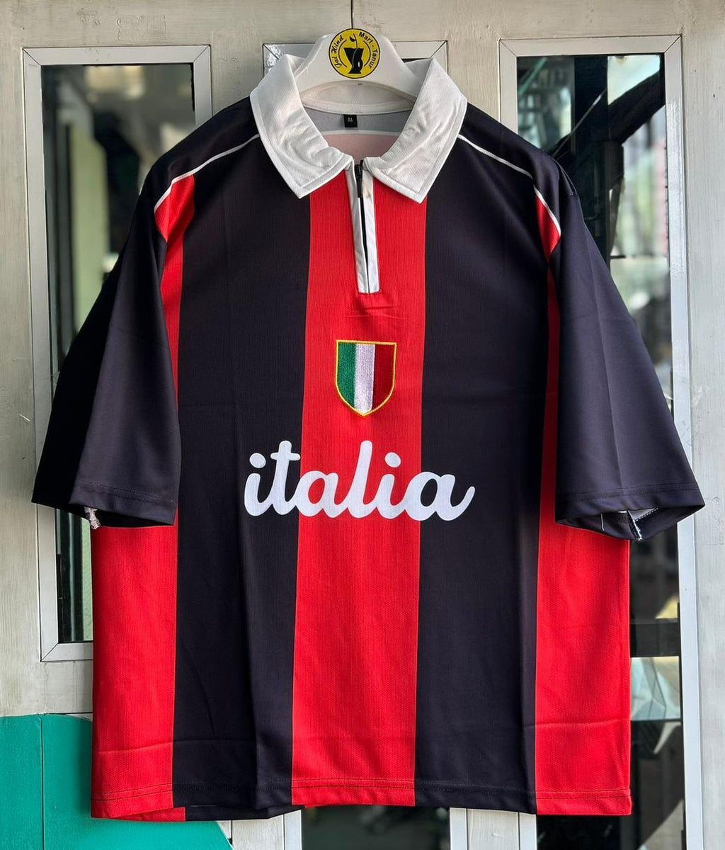 ITALY VINTAGE SPECIAL EDITION .FIVESLEEVE EMBROIDERY POLO