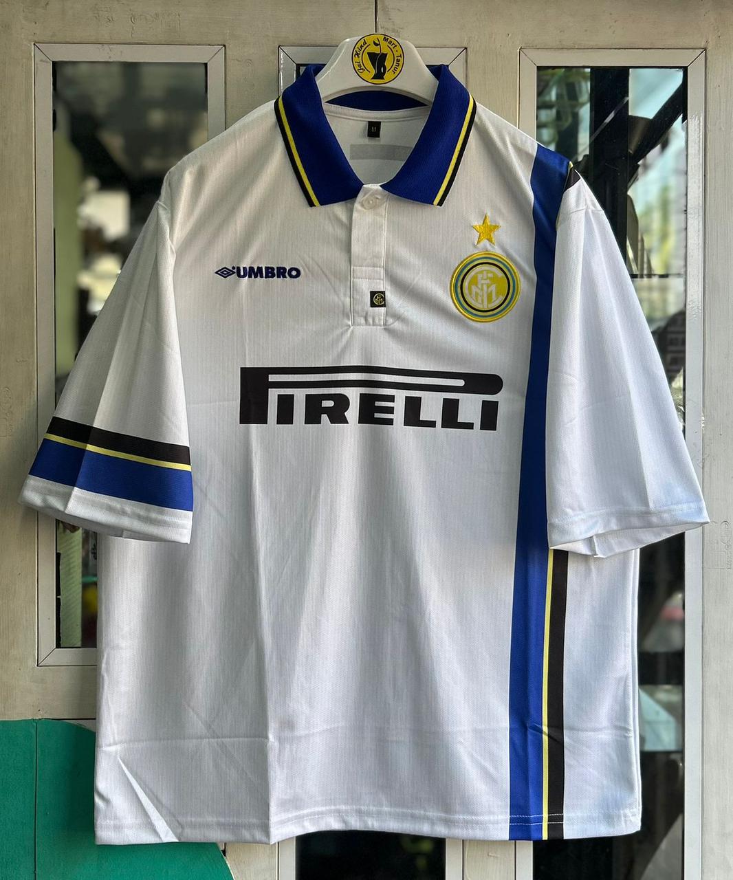 INTERMILAN 1997-98 AWAY KIT .FIVESLEEVE POLO EMBROIDERY