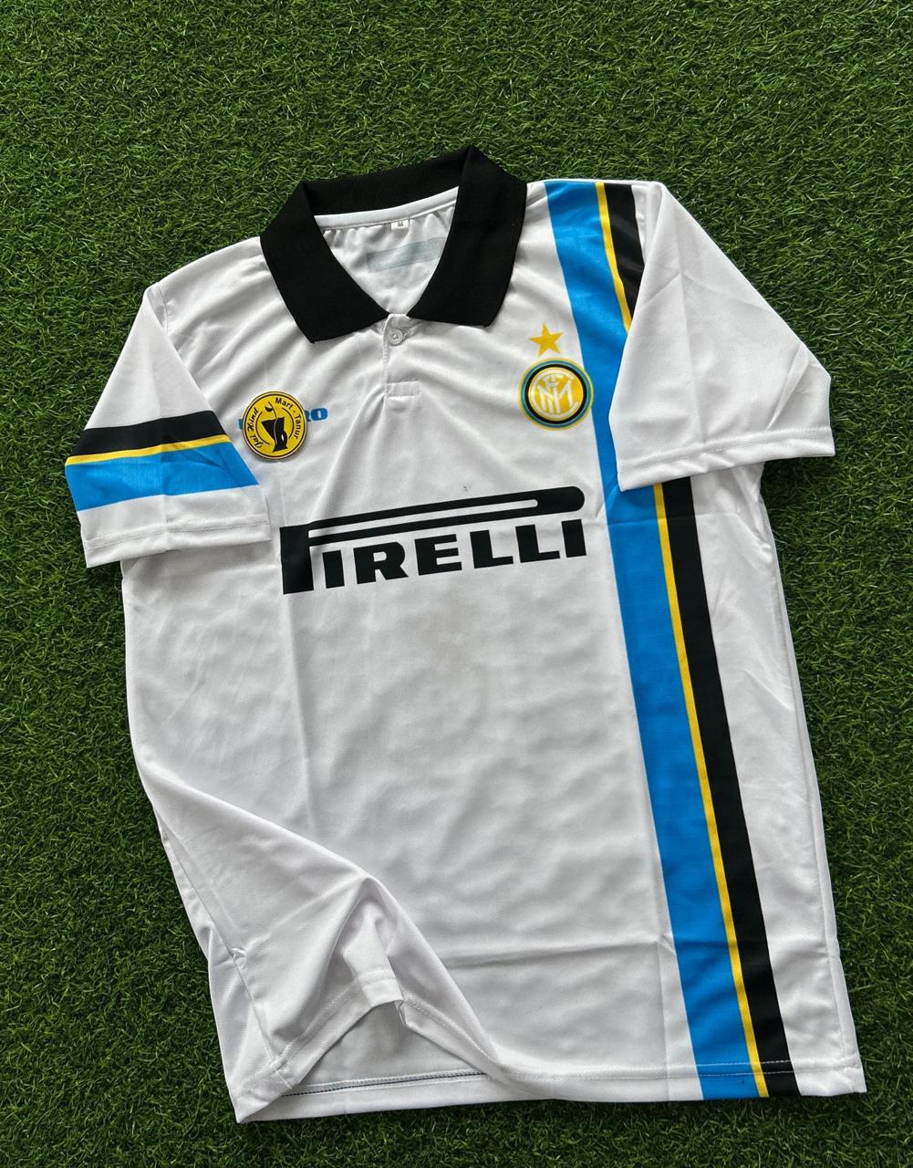 INTERMILAN 1997-98 SEASON AWAY KIT. HALFSLEEVE POLO SUBLIMATION