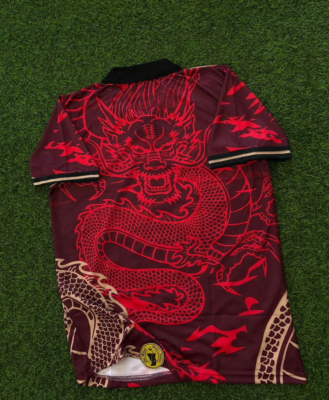 REAL MADRID RED DRAGON JERSEY. HALFSLEEVE POLO SUBLIMATION