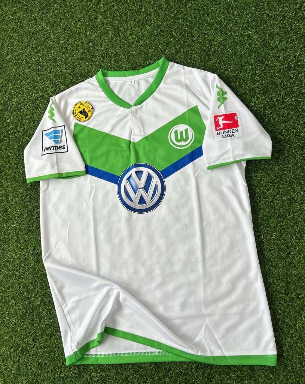 WOLFSBURG 2015-16 SEASON HOME KIT.HALFSLEEVE SUBLIMATION ,BUTTON NECK