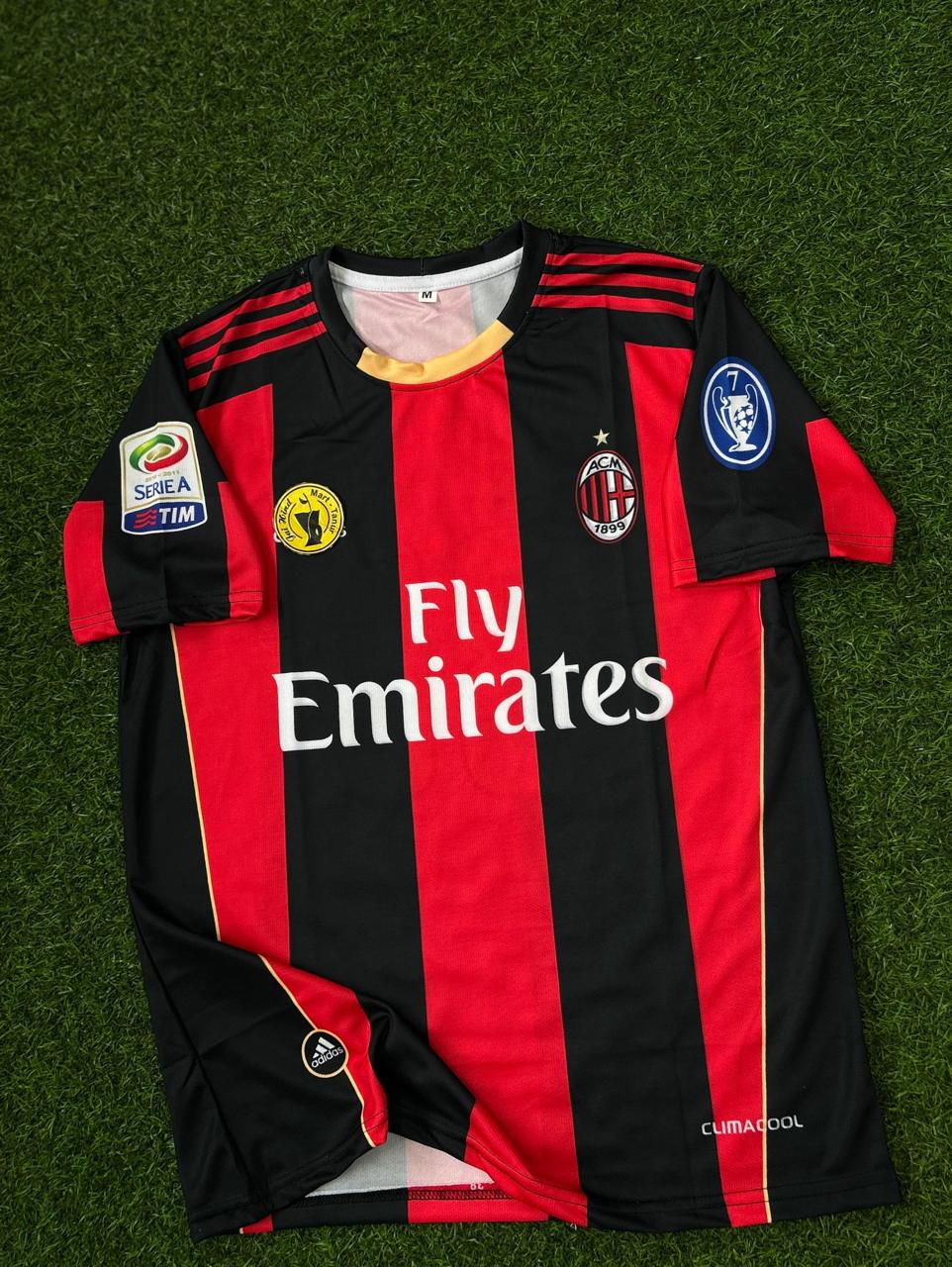 AC MILAN 2013-24 SEASON HOME KIT. HALFSLEEVE SUBLIMATION