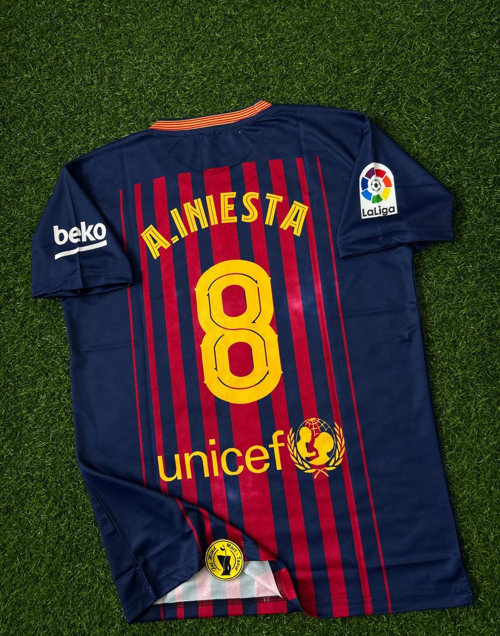 BARCELONA 2017-18 SEASON HOME KIT.HALFSLEEVE SUBLIMATION