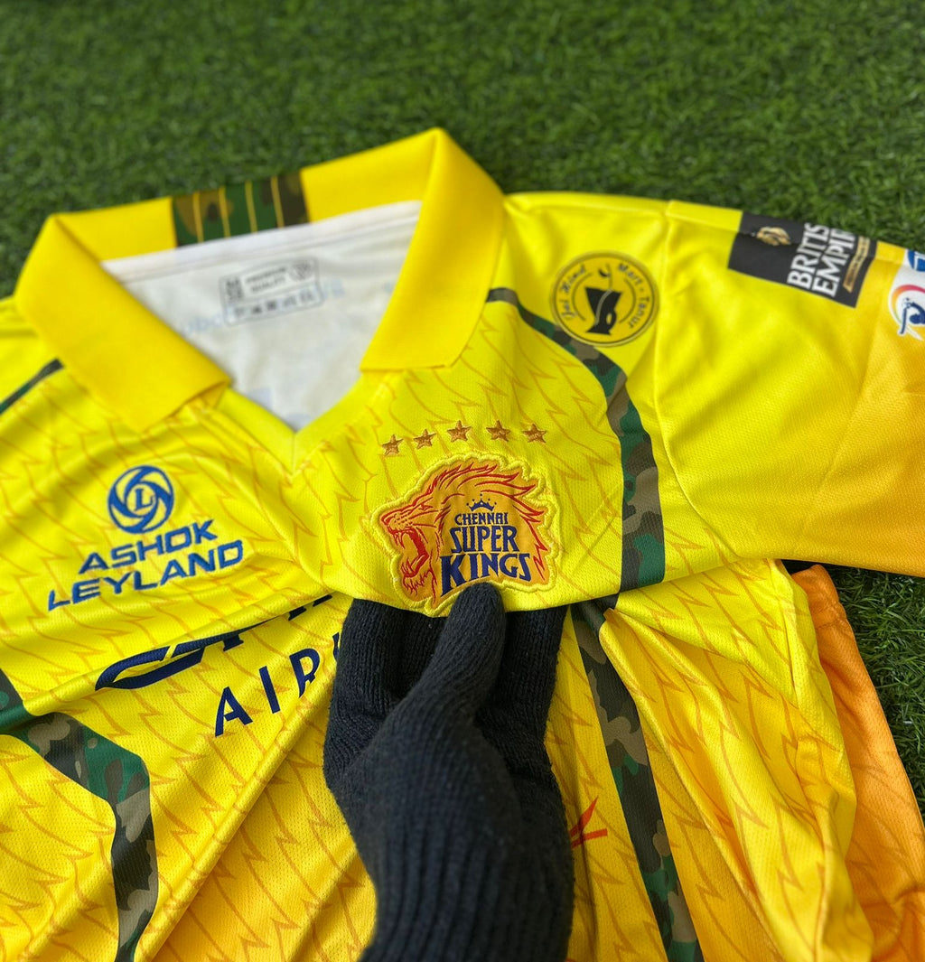 CHENNAI SUPER KINGS 2026 IPL KIT. HALFSLEEVE POLO EMBROIDERY