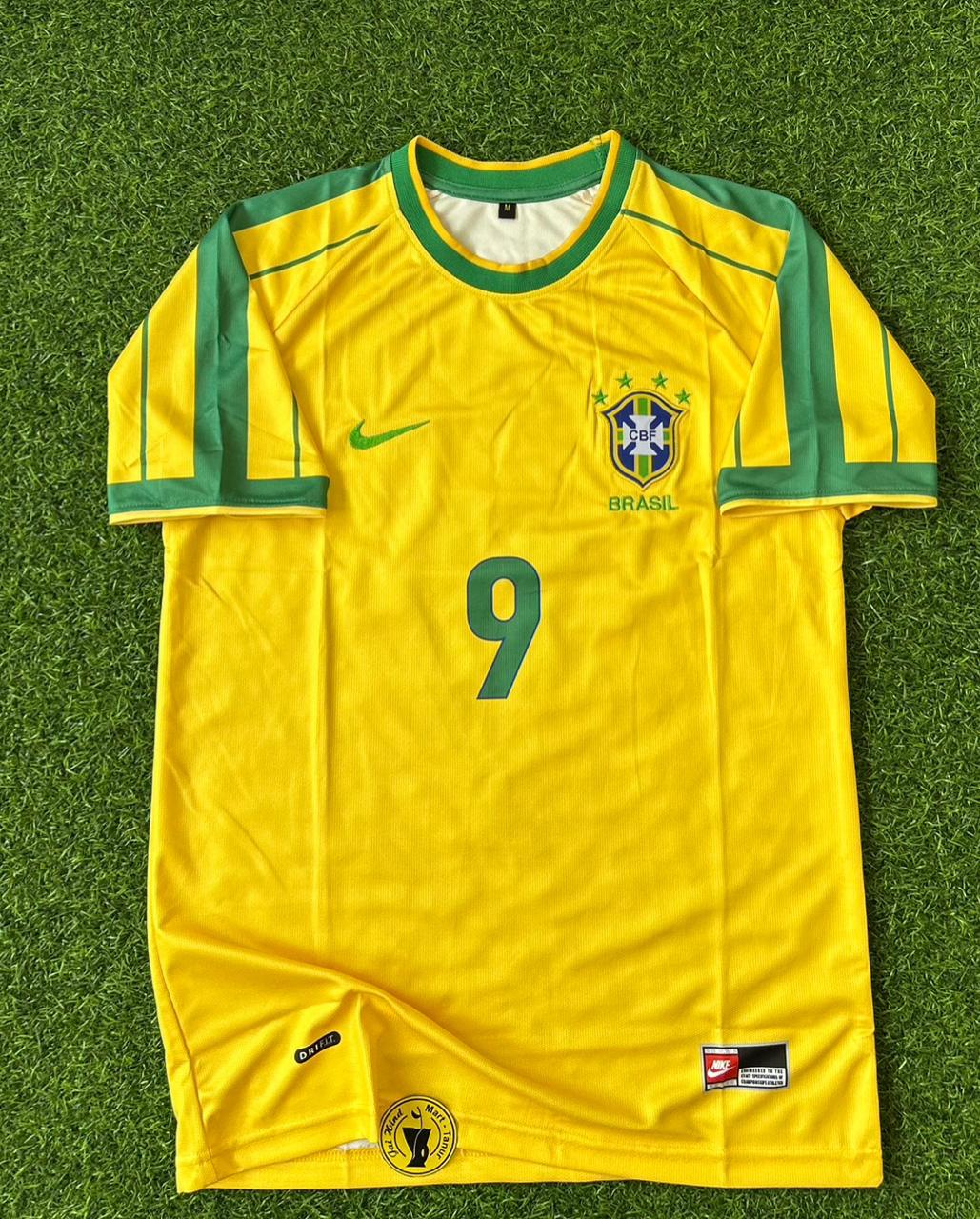 BRAZIL 1998 HOME KIT, HALFSLEEVE EMBROIDERY