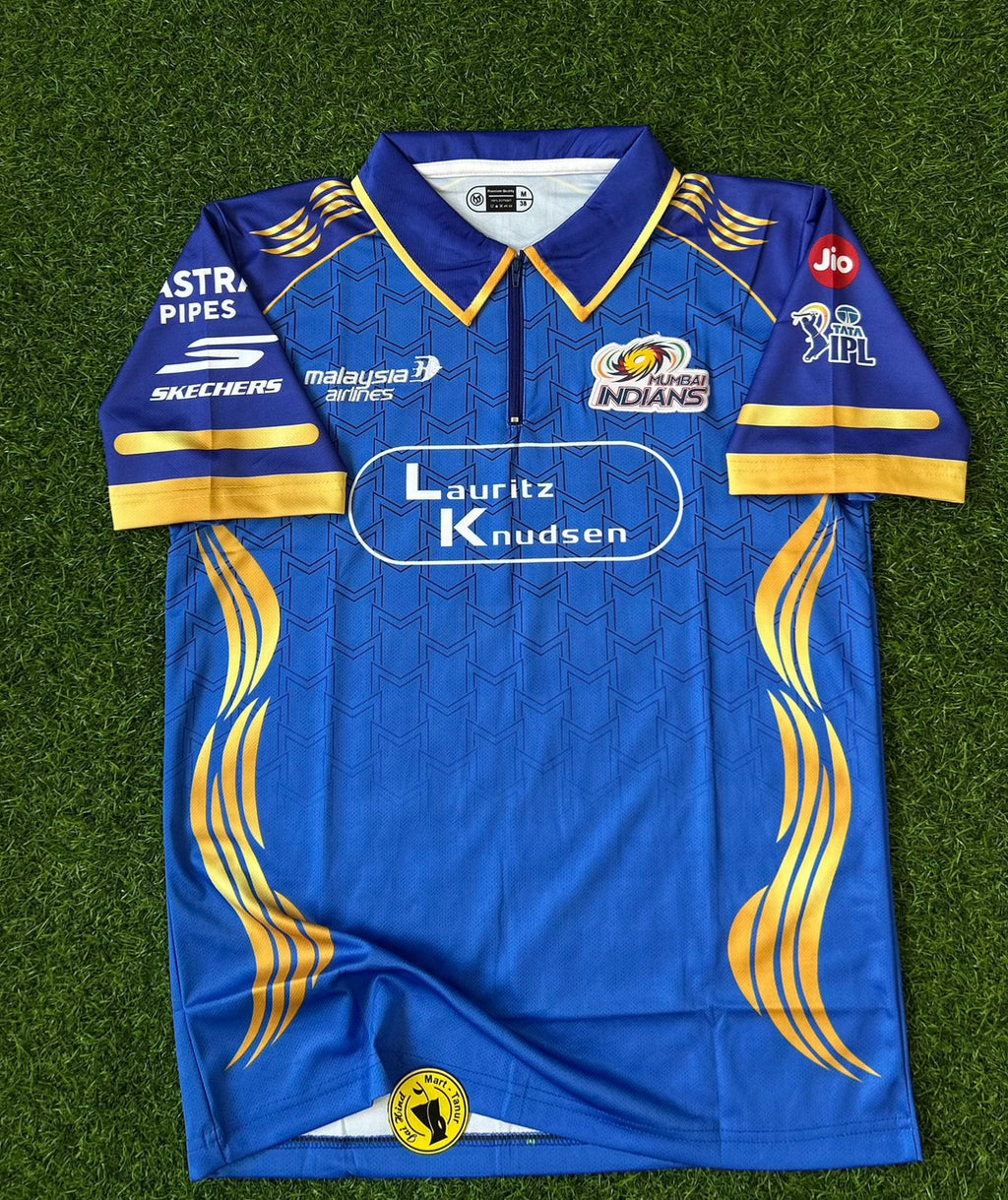MUMBAI INDIANS 2026 IPL KIT, HALFSLEEVE POLO EMBROIDERY