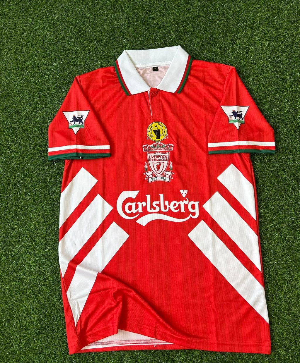 LIVERPOOL 1993-95 HOME KIT, HALFSLEEVE POLO EMBROIDERY