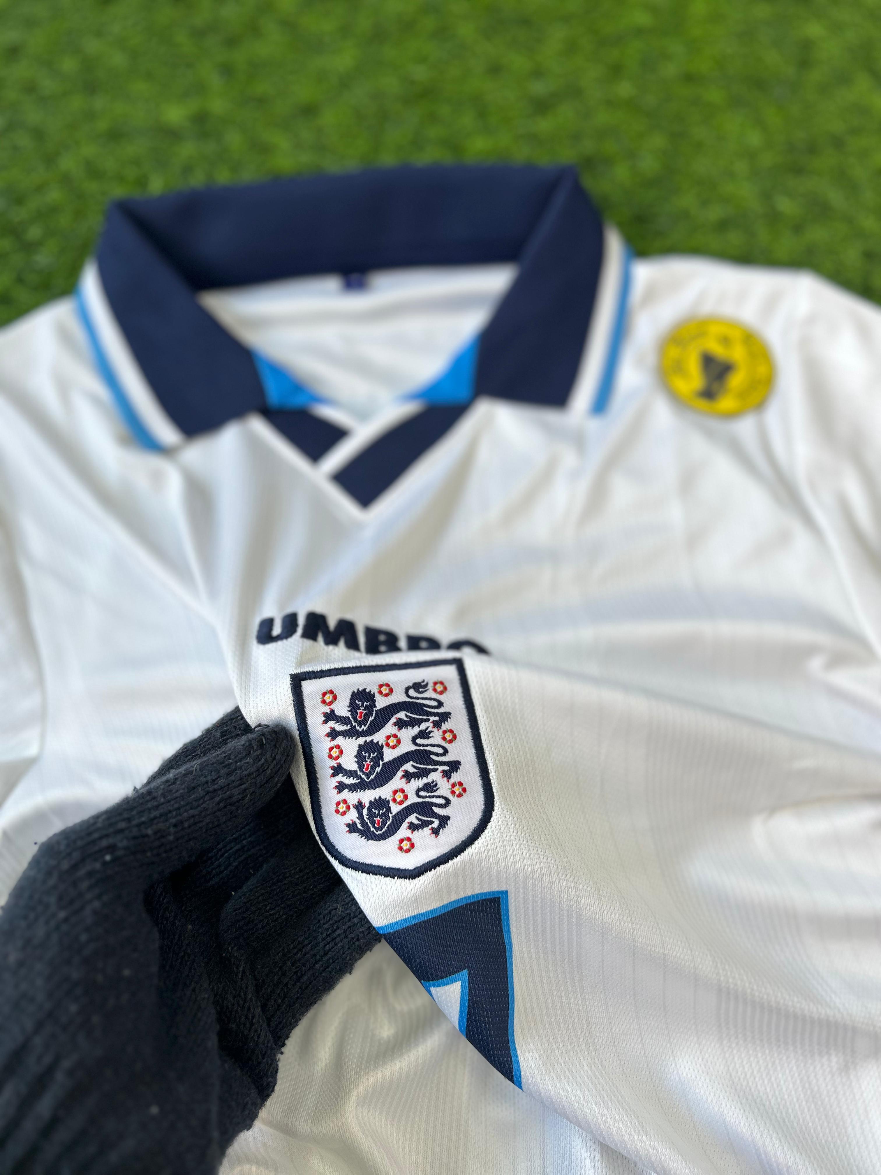 ENGLAND 1996 HOME KIT, FULLSLEEVE POLO EMBROIDERY