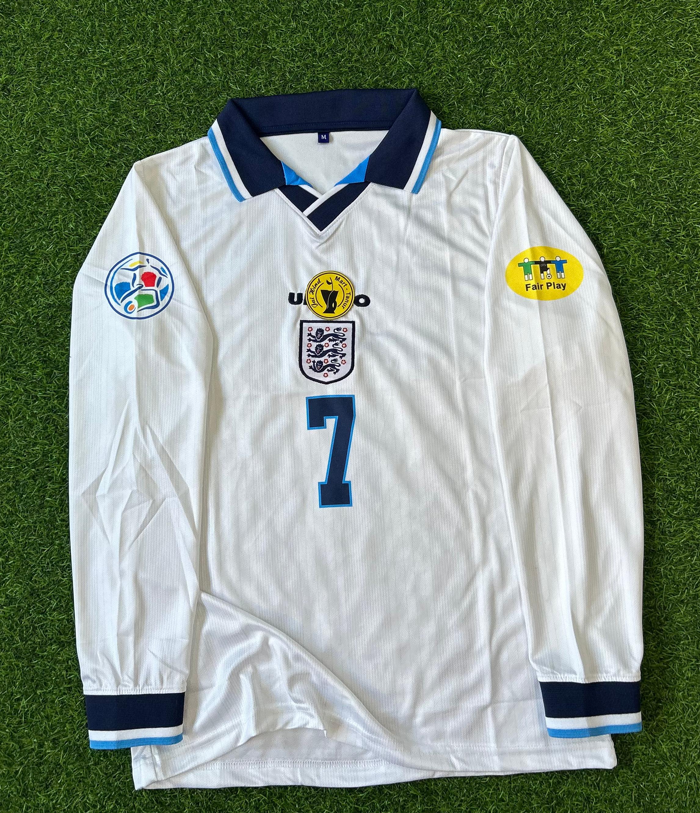 ENGLAND 1996 HOME KIT, FULLSLEEVE POLO EMBROIDERY
