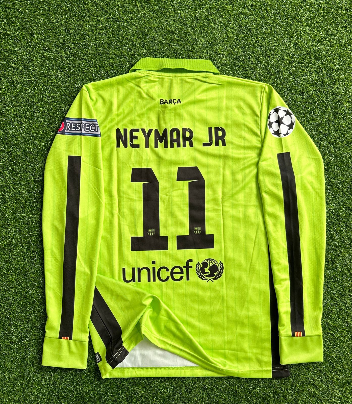 BARCELONA 2014-15 THIRD KIT, FULLSLEEVE POLO EMBROIDERY