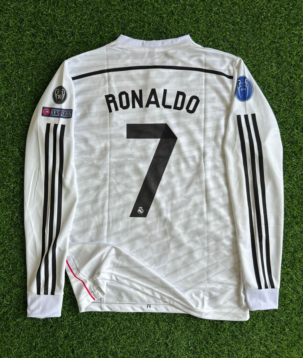 REAL MADRID 2014-15 SEASON HOME KIT, FULLSLEEVE POLO EMBROIDERY
